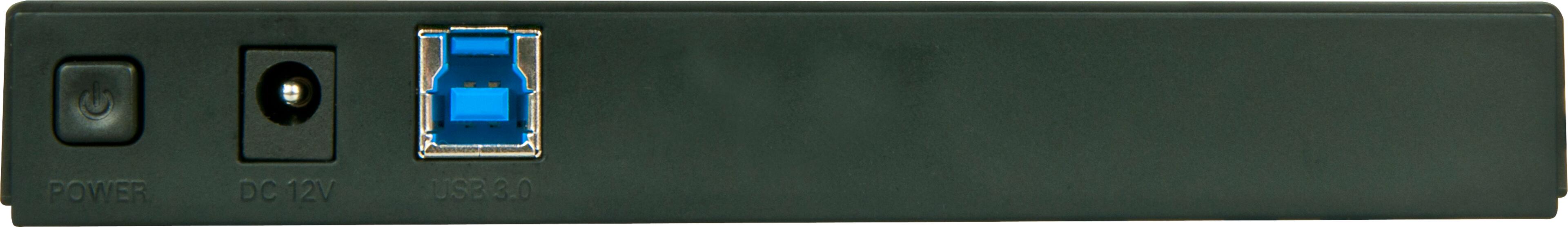 LINDY USB 3.0 hub 7 port, fekete