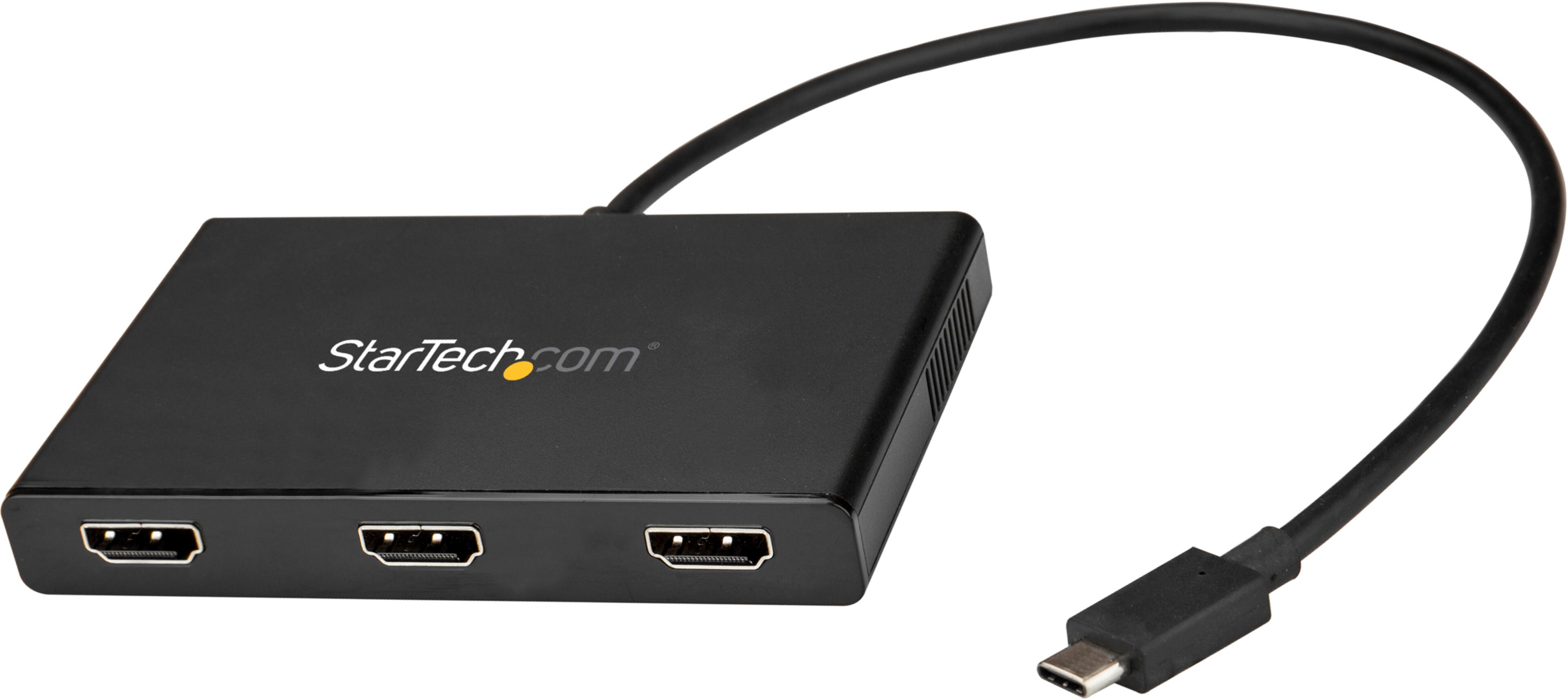 Adapter USB Typ C St - 3xHDMI Bu schwarz