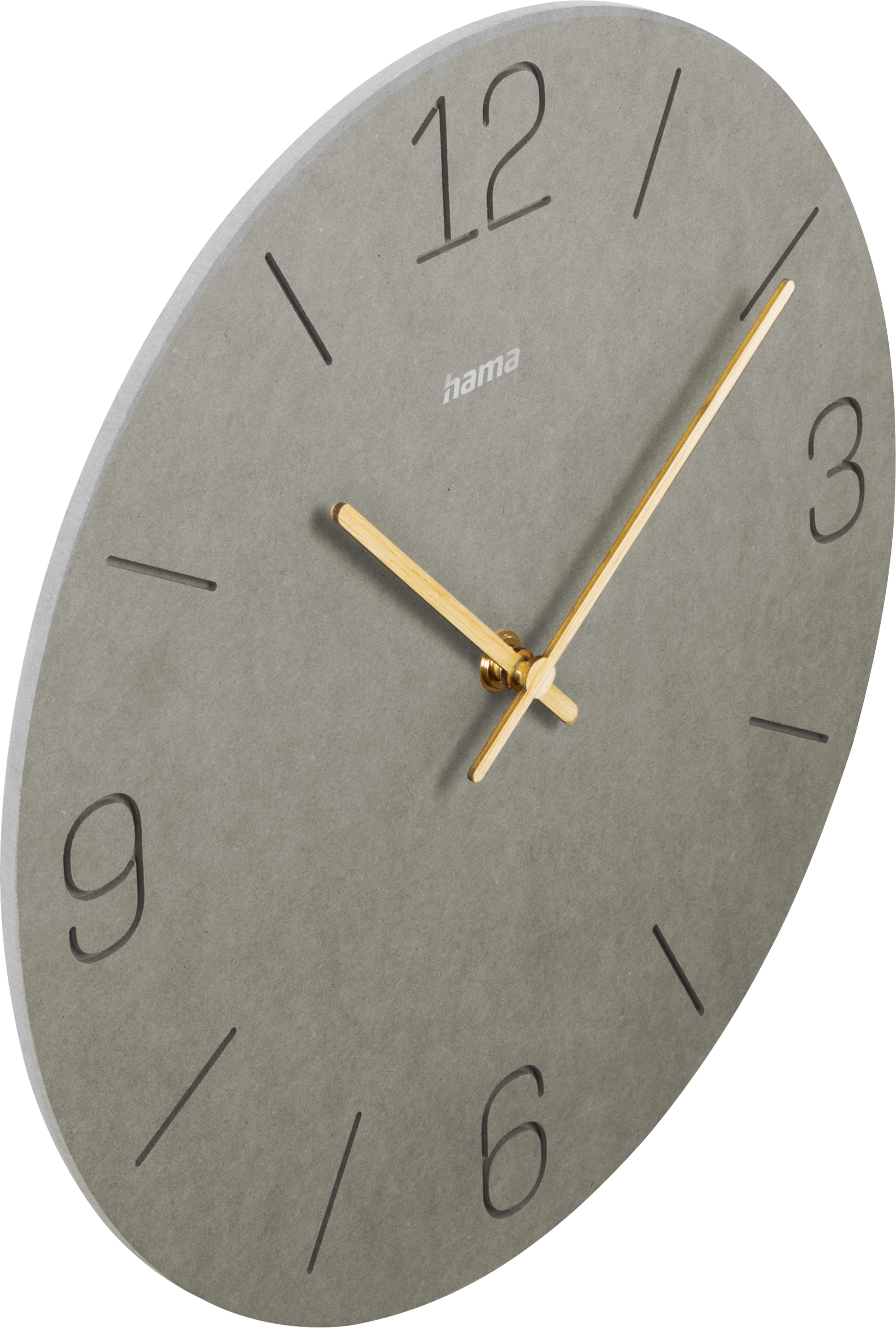 Horloge mural Hama Crète, gris
