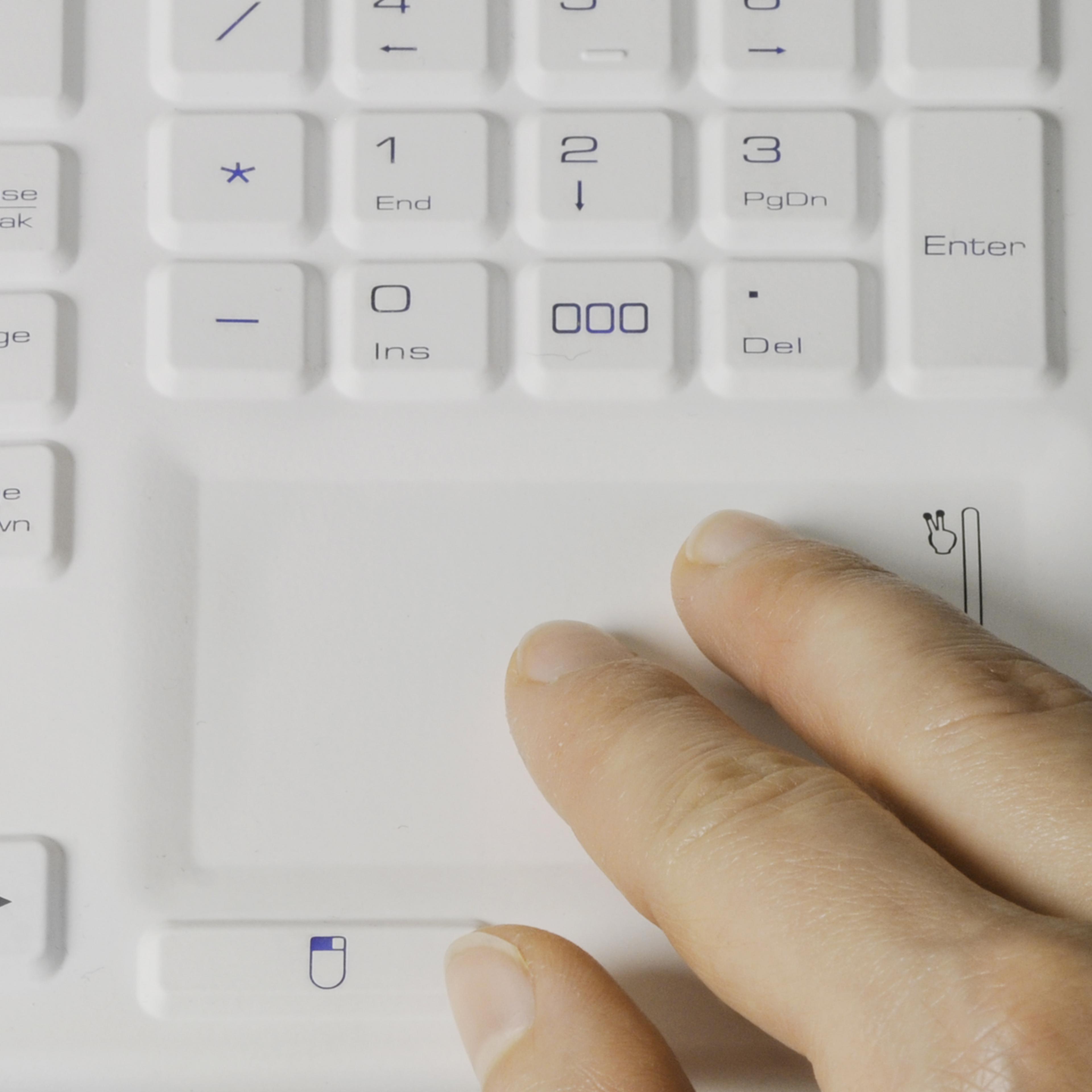 ARTICONA Full LED medical Tastatur weiß