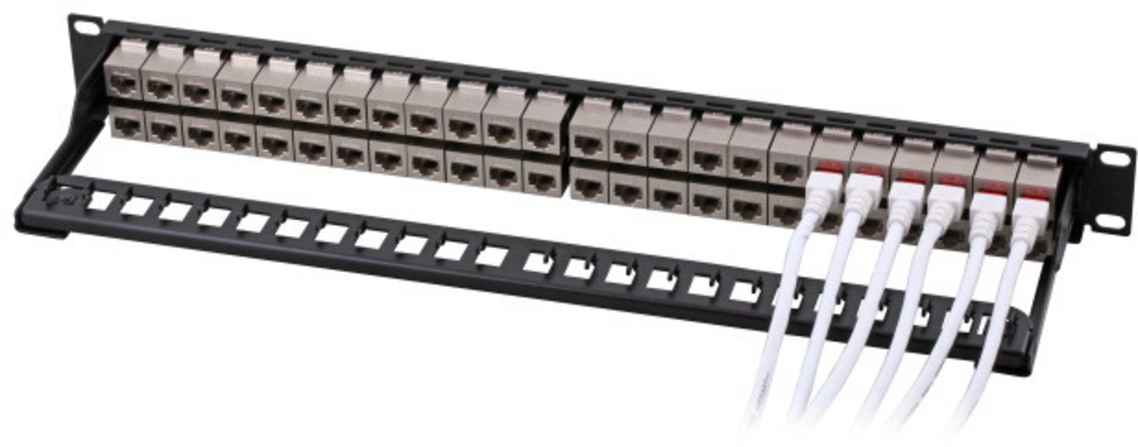 Patch Panel Cat.6A 24x RJ-45