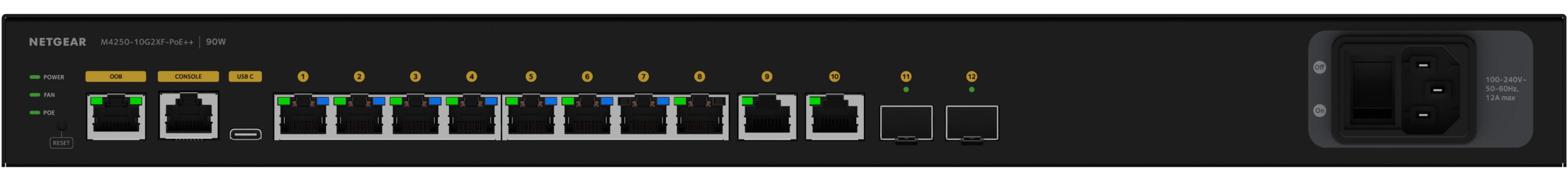NETGEAR M4250-10G2XF-PoE++AV Line Switch
