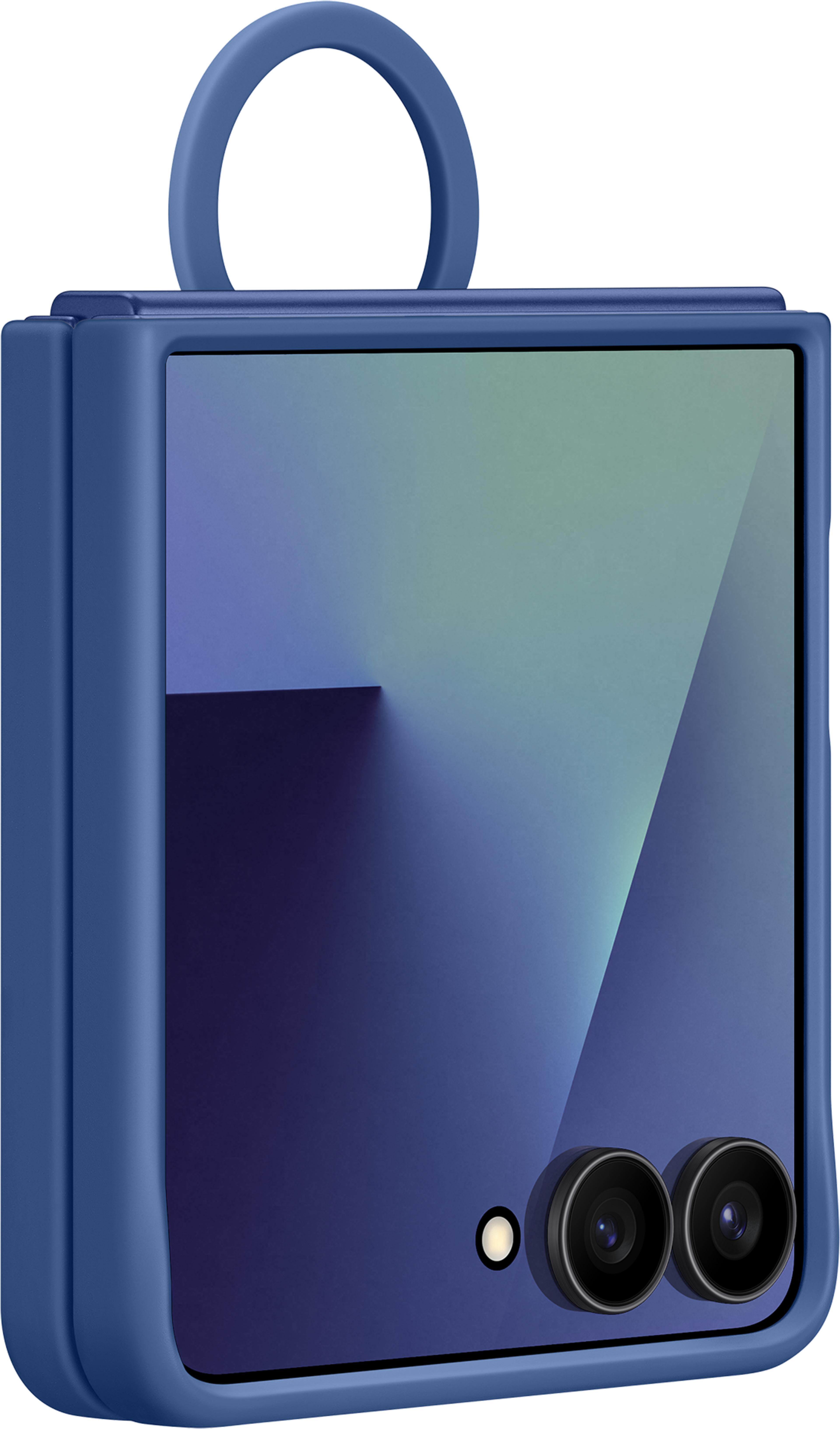 Samsung Z Flip7 Silicone Ring Case Blue