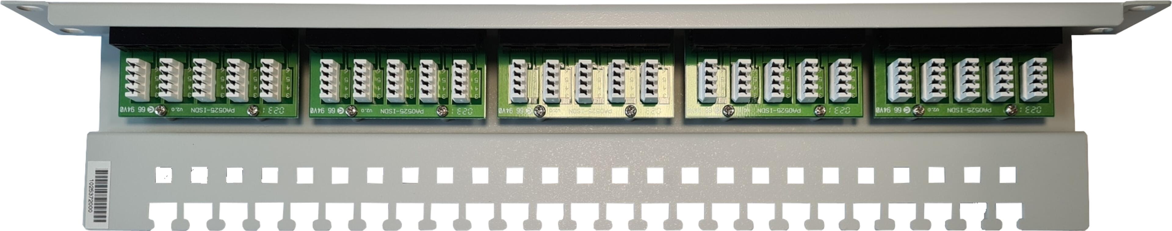 Panneau brassage RNIS RJ45 LSA+ 25x Cat3