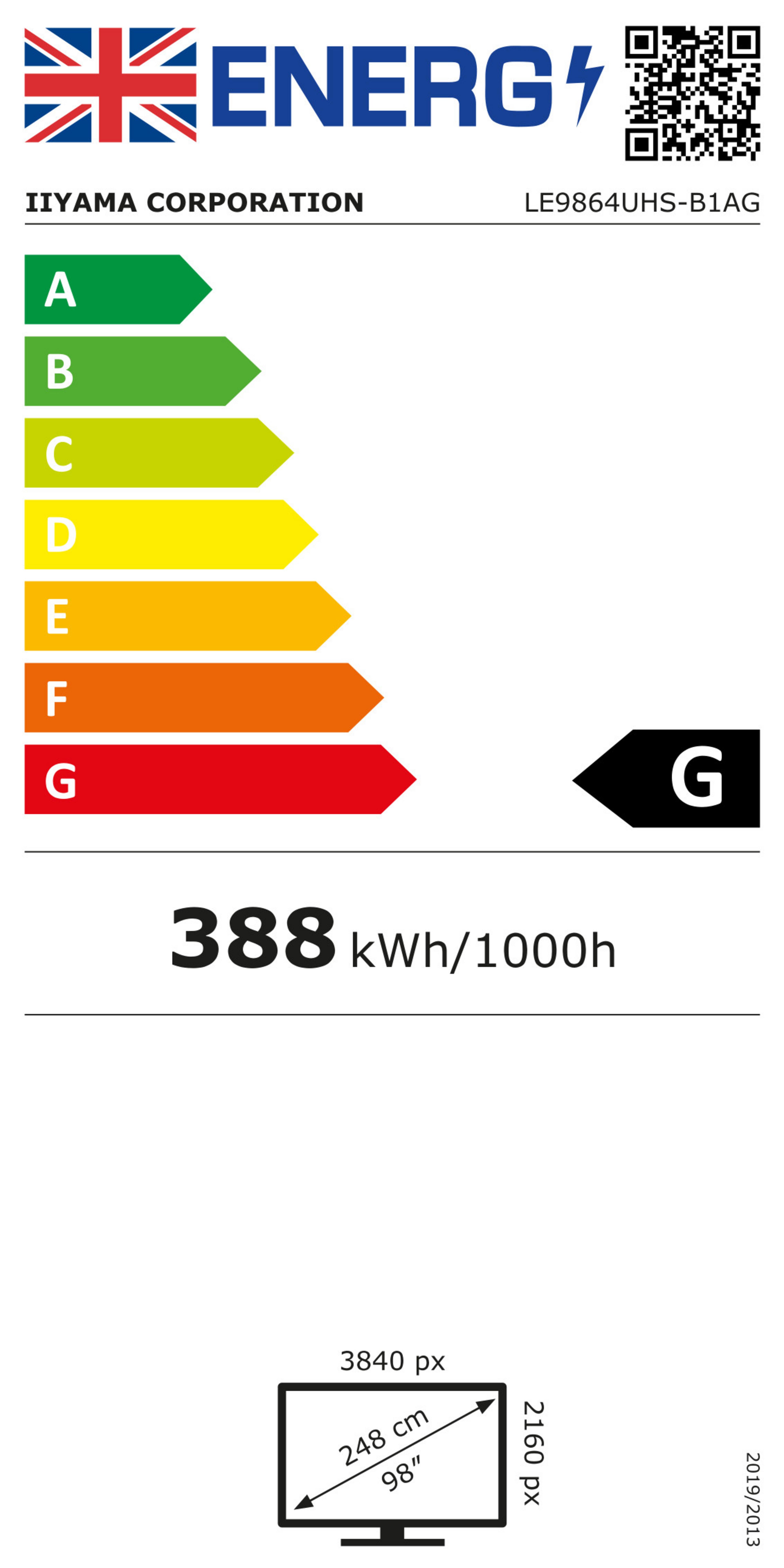 iiyama ProLite LE9864UHS-B1AG Display