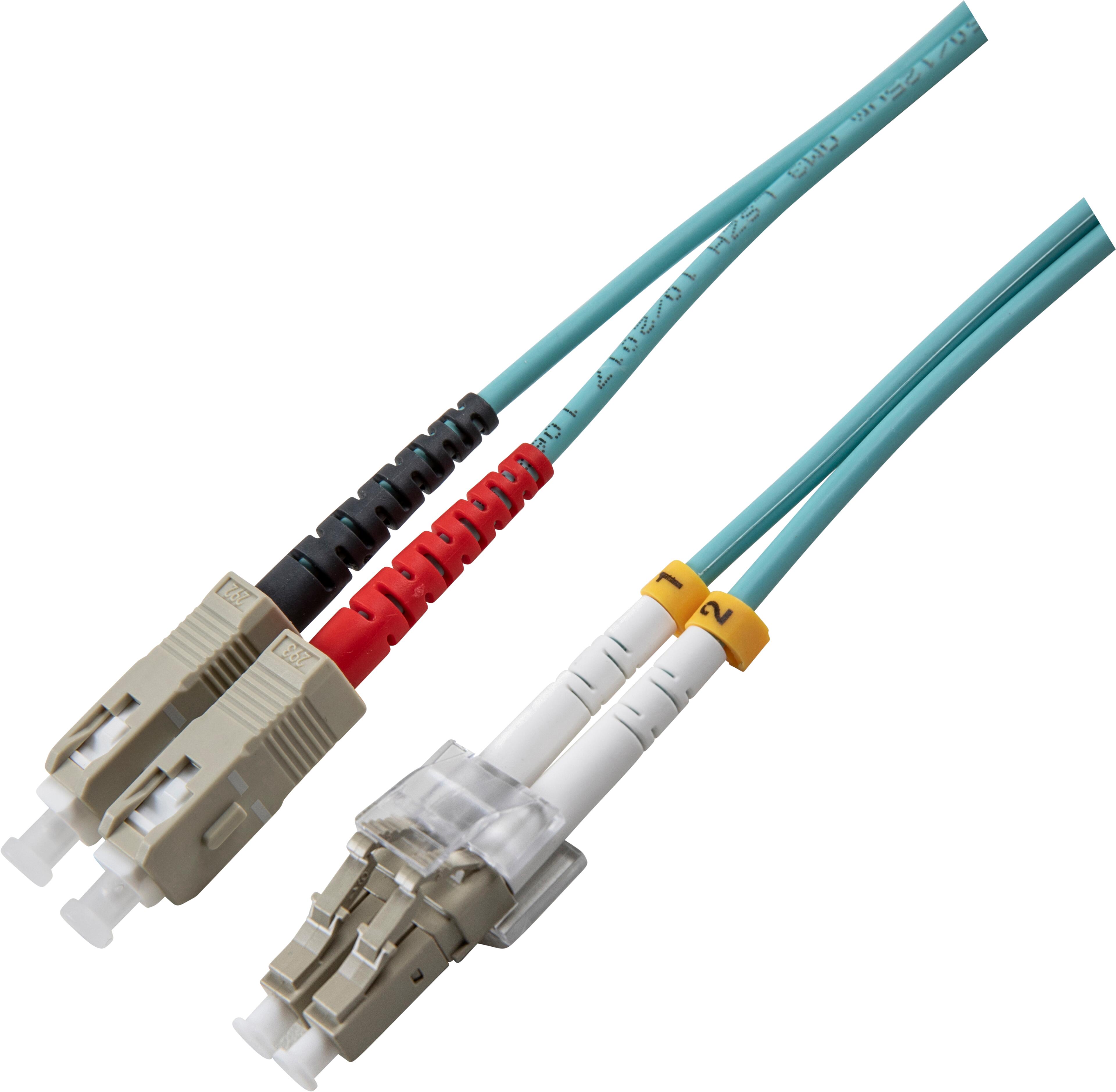 Câble patch FO duplex LC-SC 2 m, 50/125µ