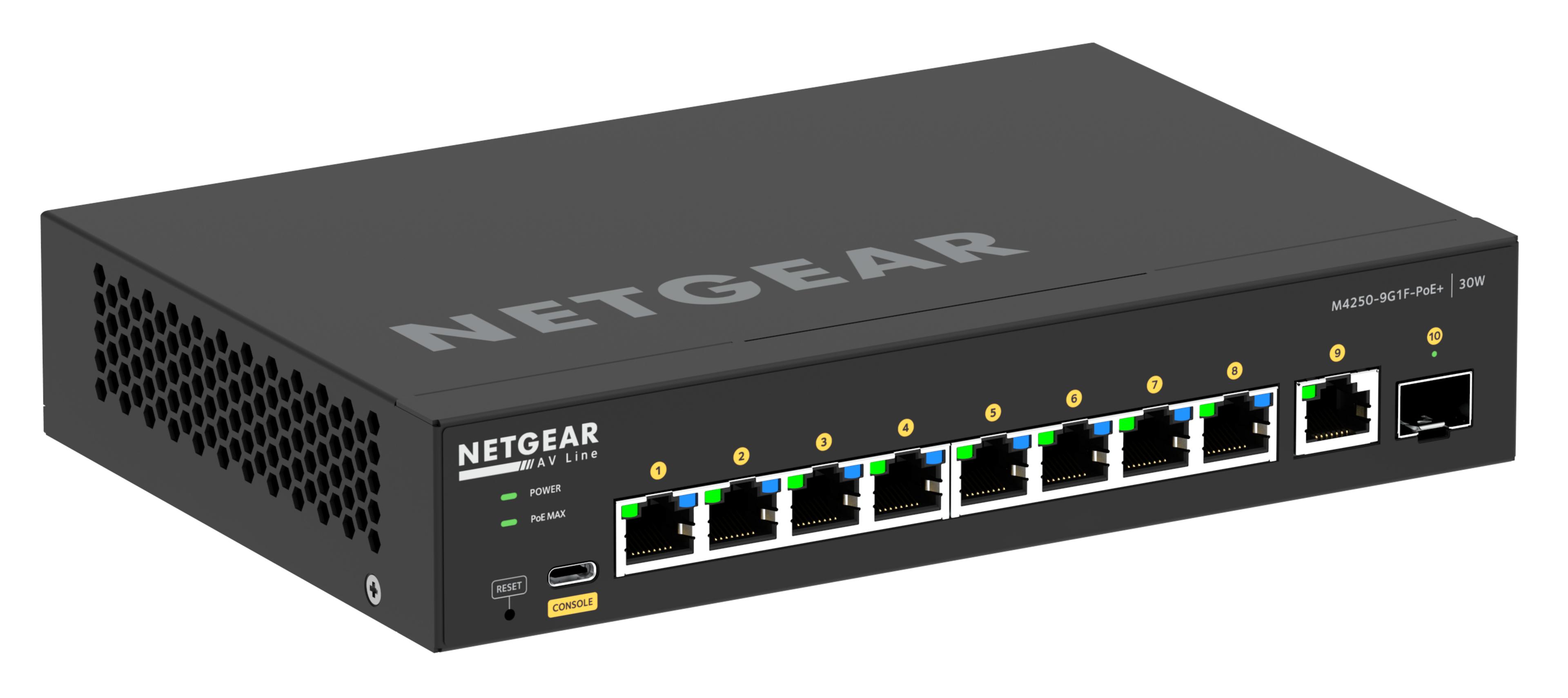 Switch NETGEAR M4250-9G1F-PoE+ AV Line