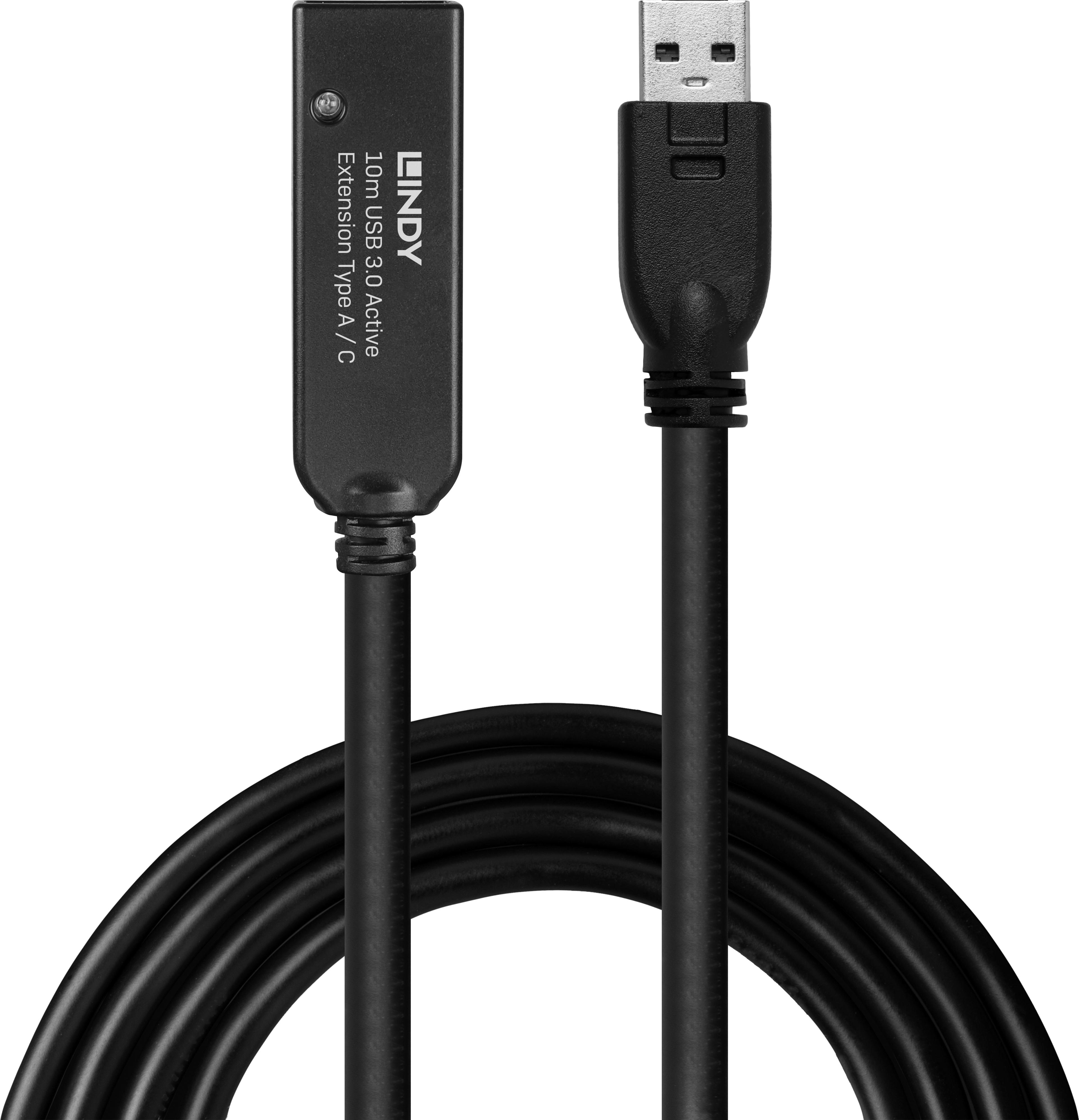 LINDY USB Typ C-A Aktiv-Verlängerung 10m