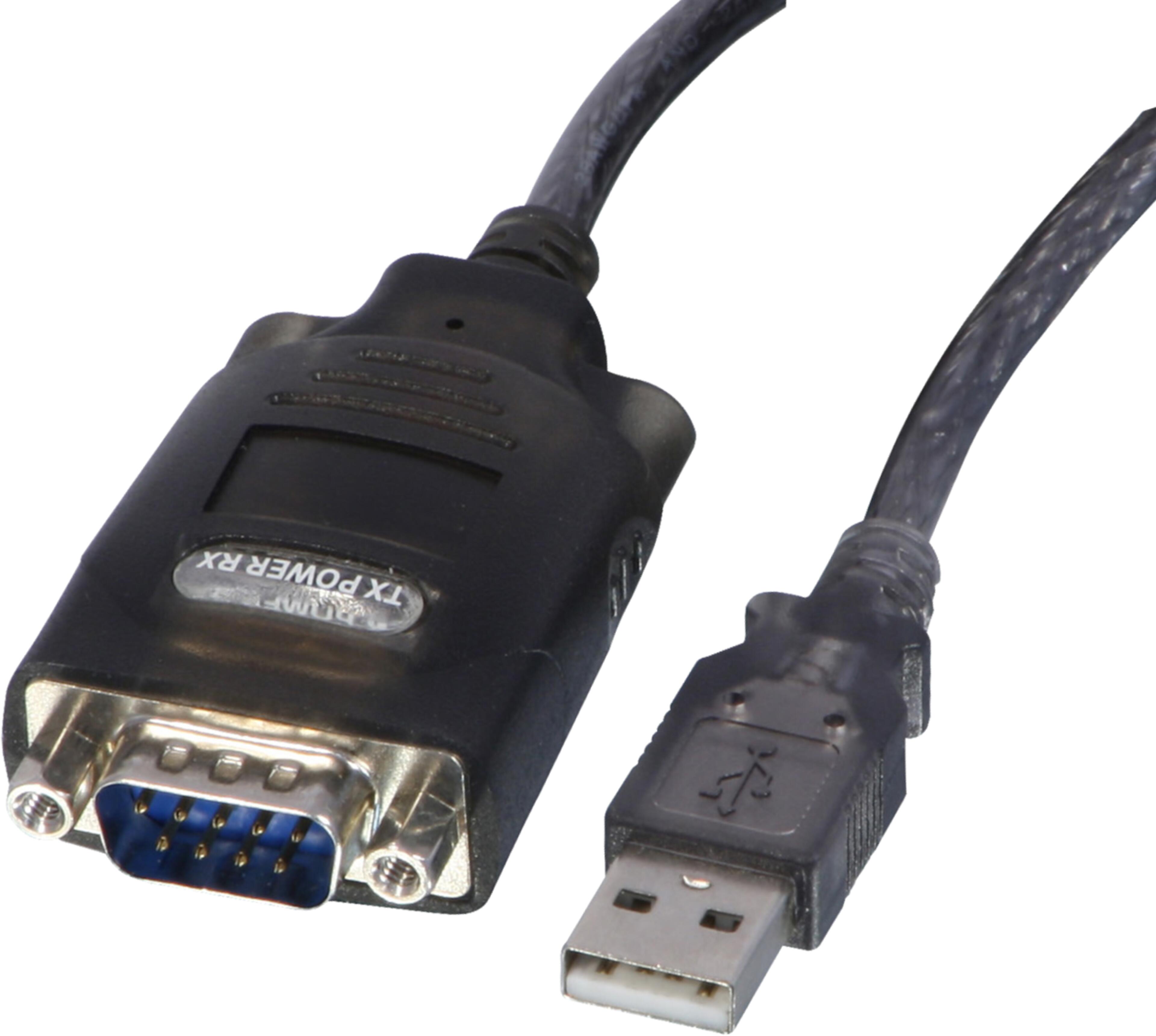 Adapter DB9St (RS232)-USB Typ A St 1,1 m