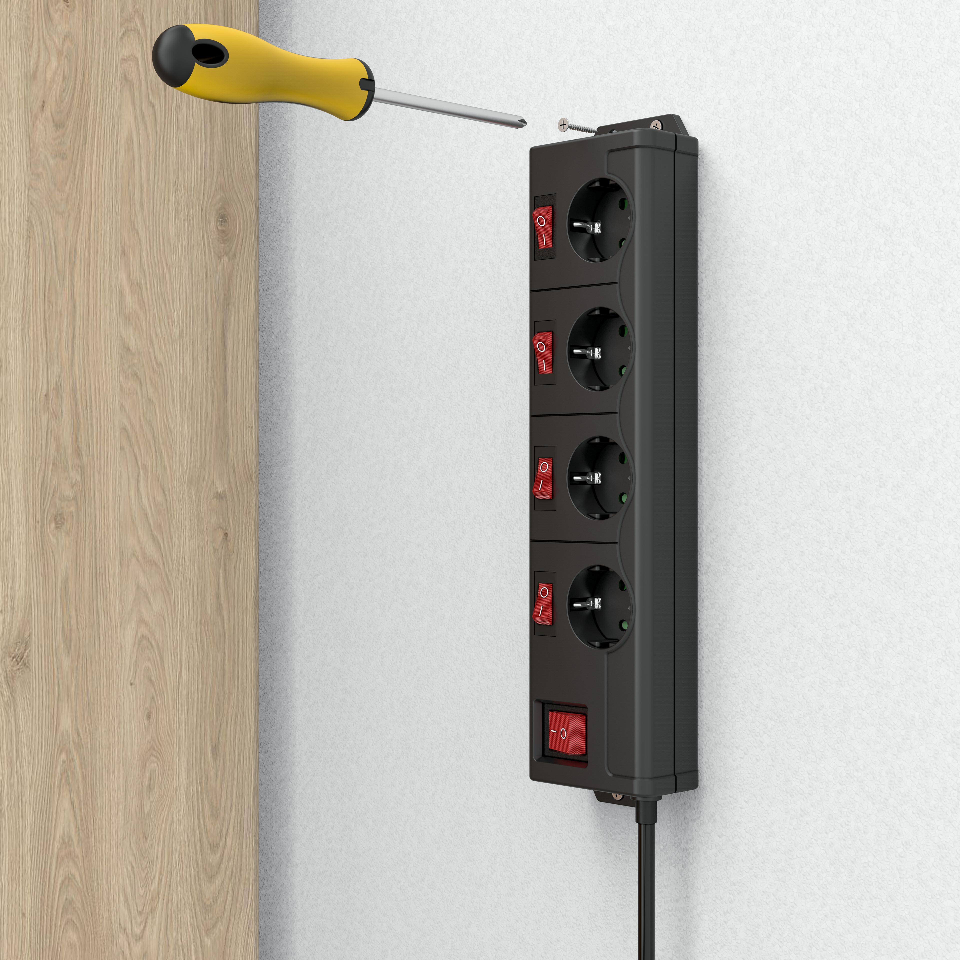 Power Strip 4-way 1.4m Switch