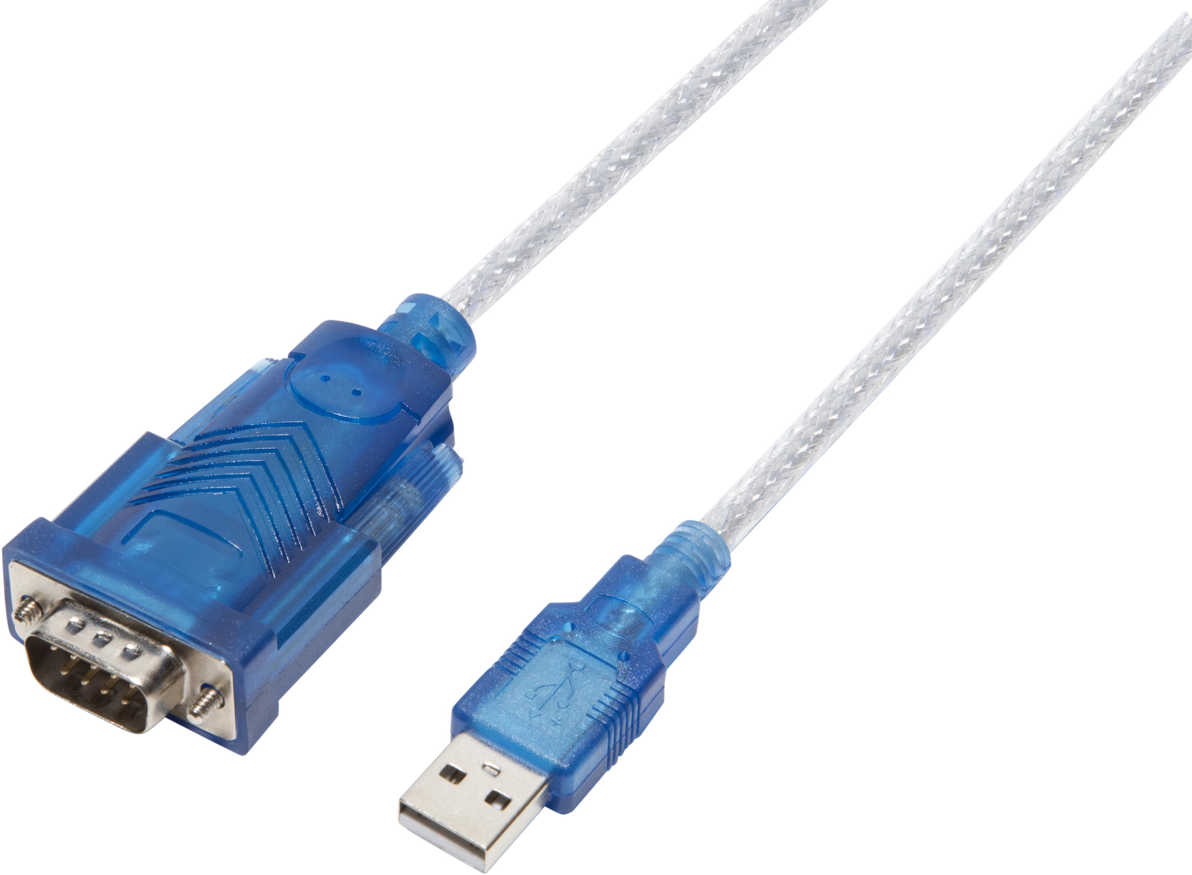 DB9 (RS232) - USB-A m/m adapter 1,7 m