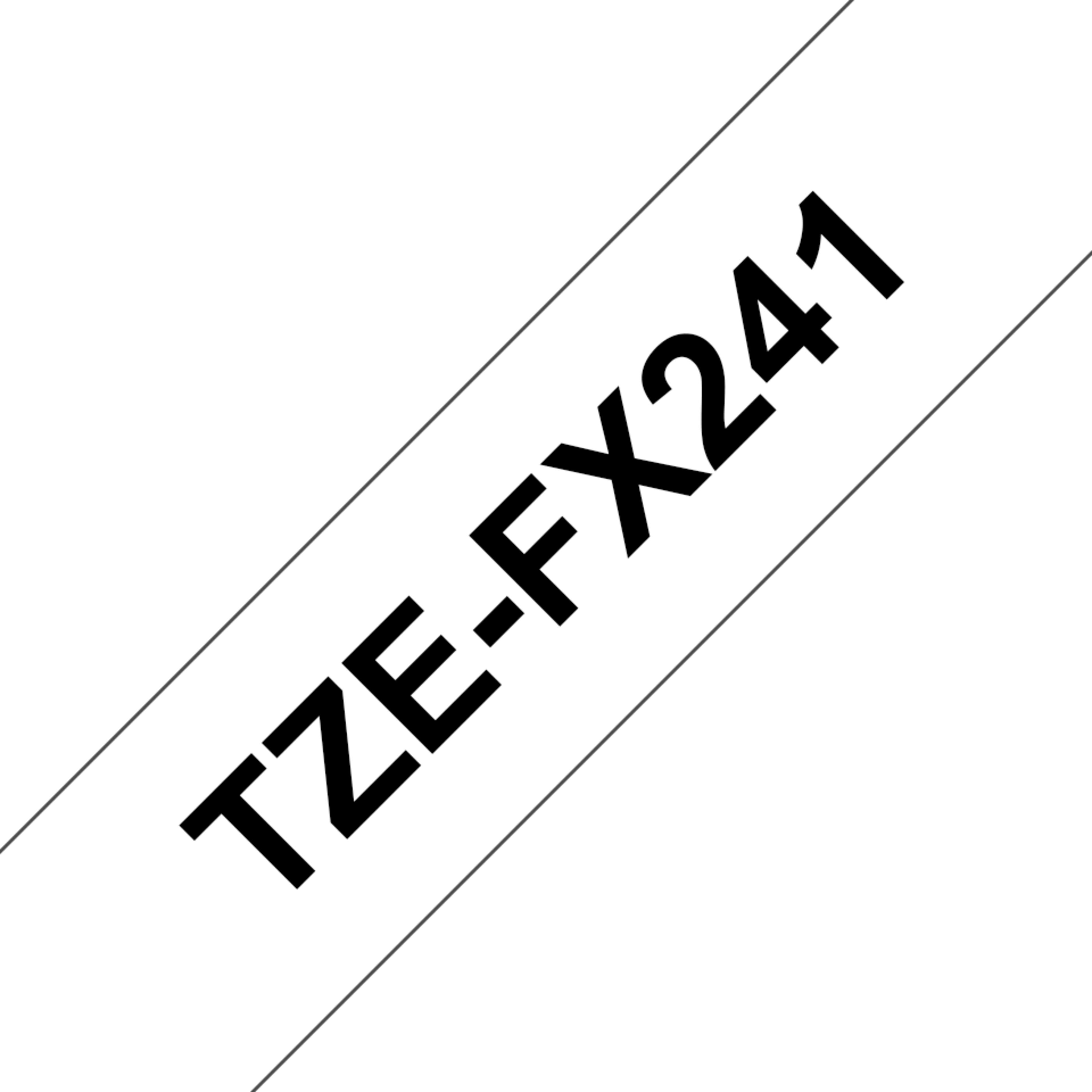 Brother TZe-FX241 18mmx8m Label Tape Whi