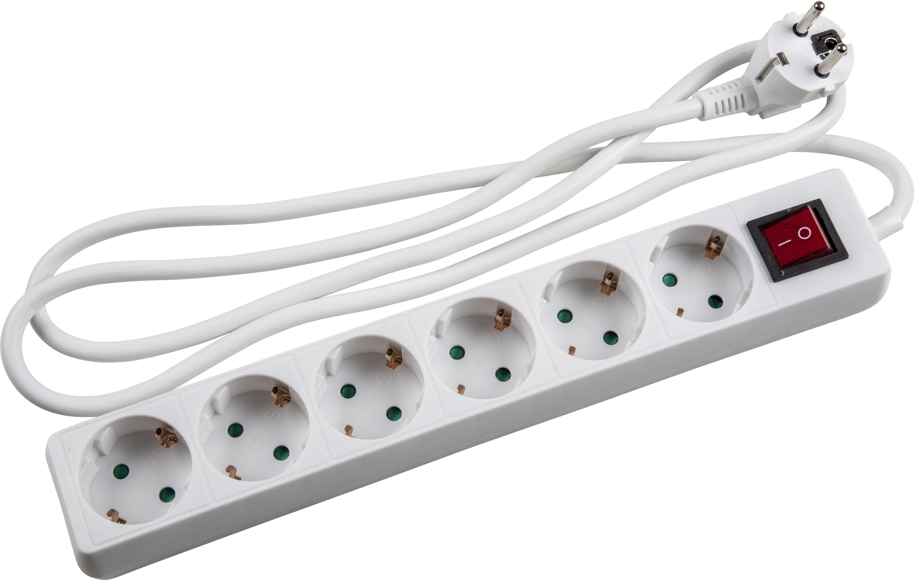 Power Strip 6-way 1.4m w/ Switch