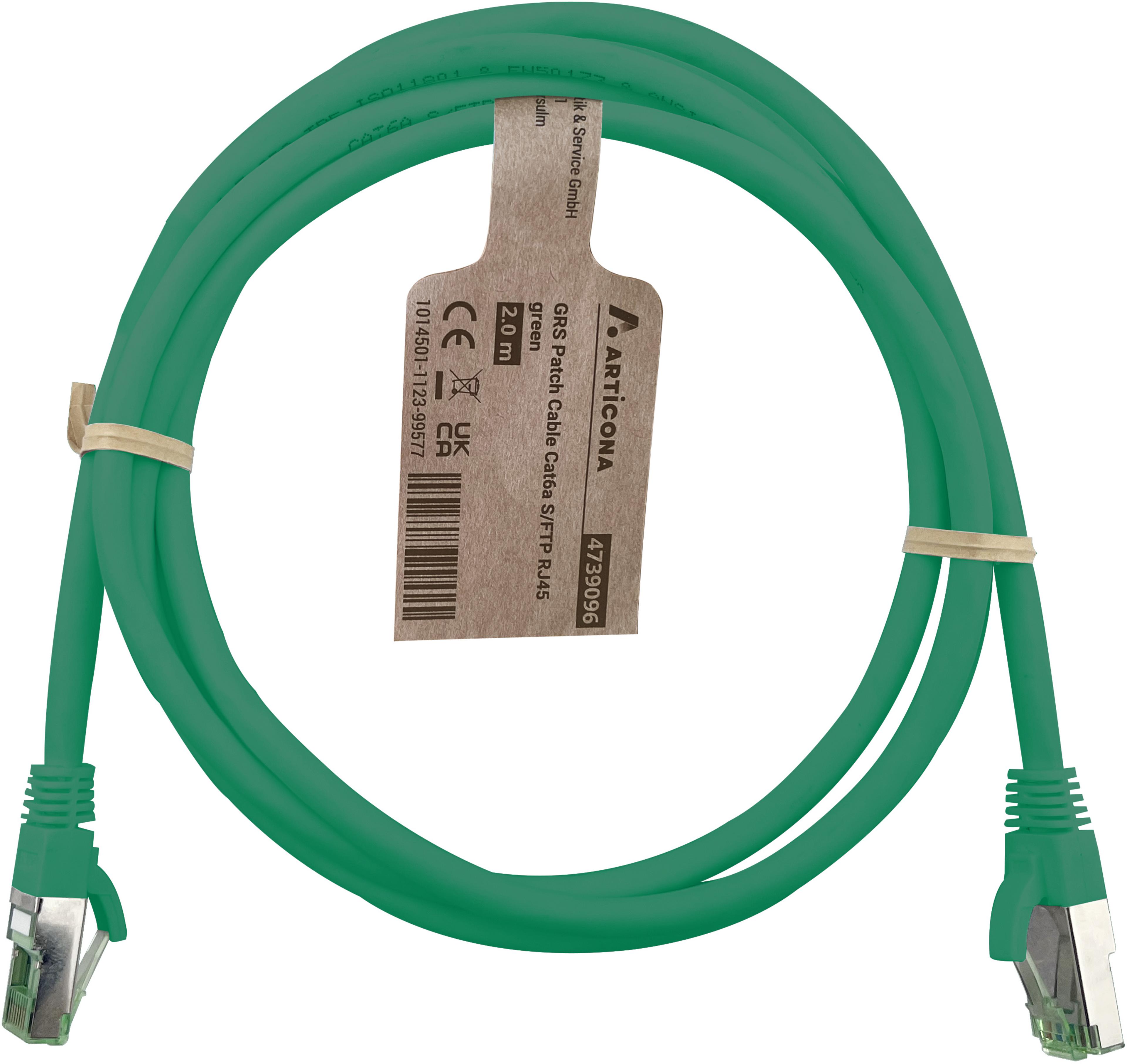 GRS Patchkabel RJ45 S/FTP Cat6a 7,5m gn