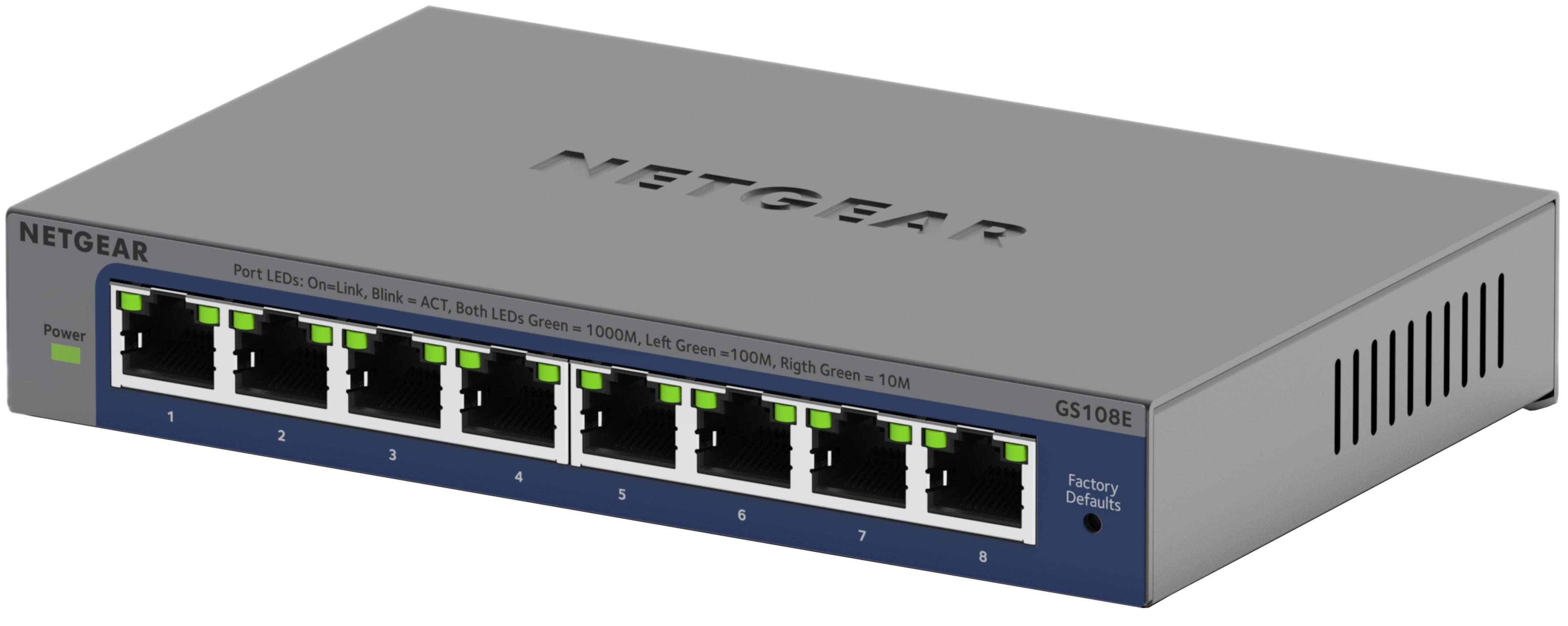 Netgear GS108Ev4 Managed Plus Switch
