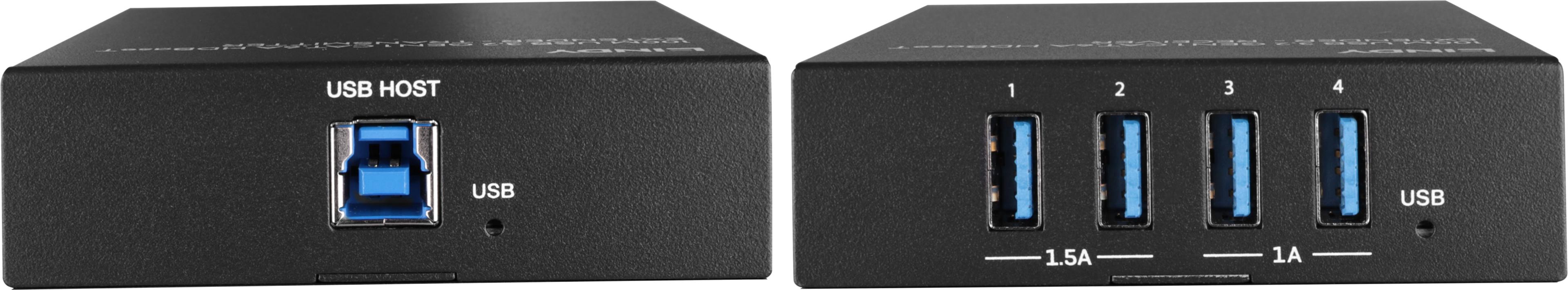 USB 3.0 HDBaseT Extender Cat6a 100 m+Hub