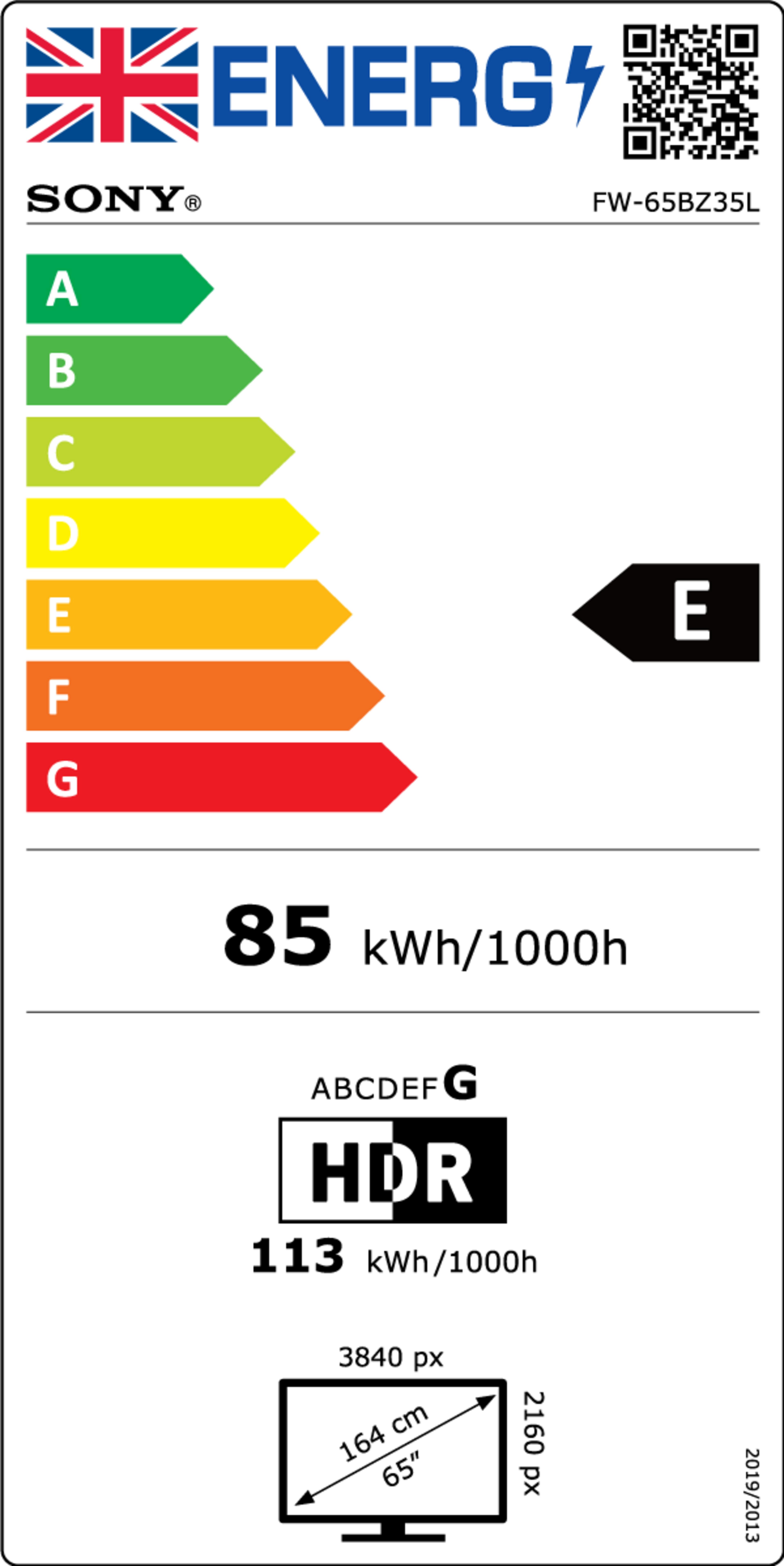 Sony Bravia FW-65BZ35L Display