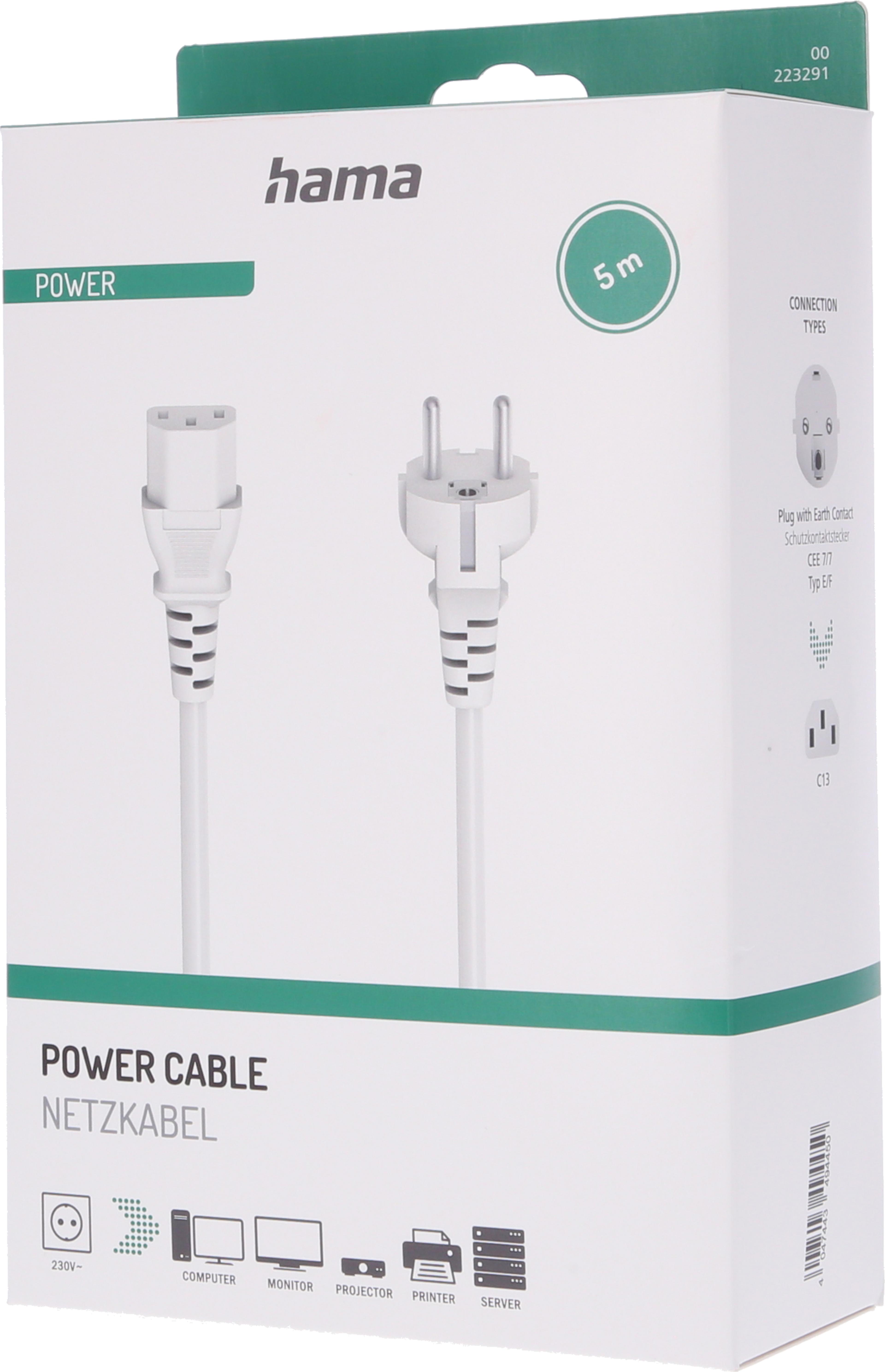 Power Cable Local/m - C13 5.0m White