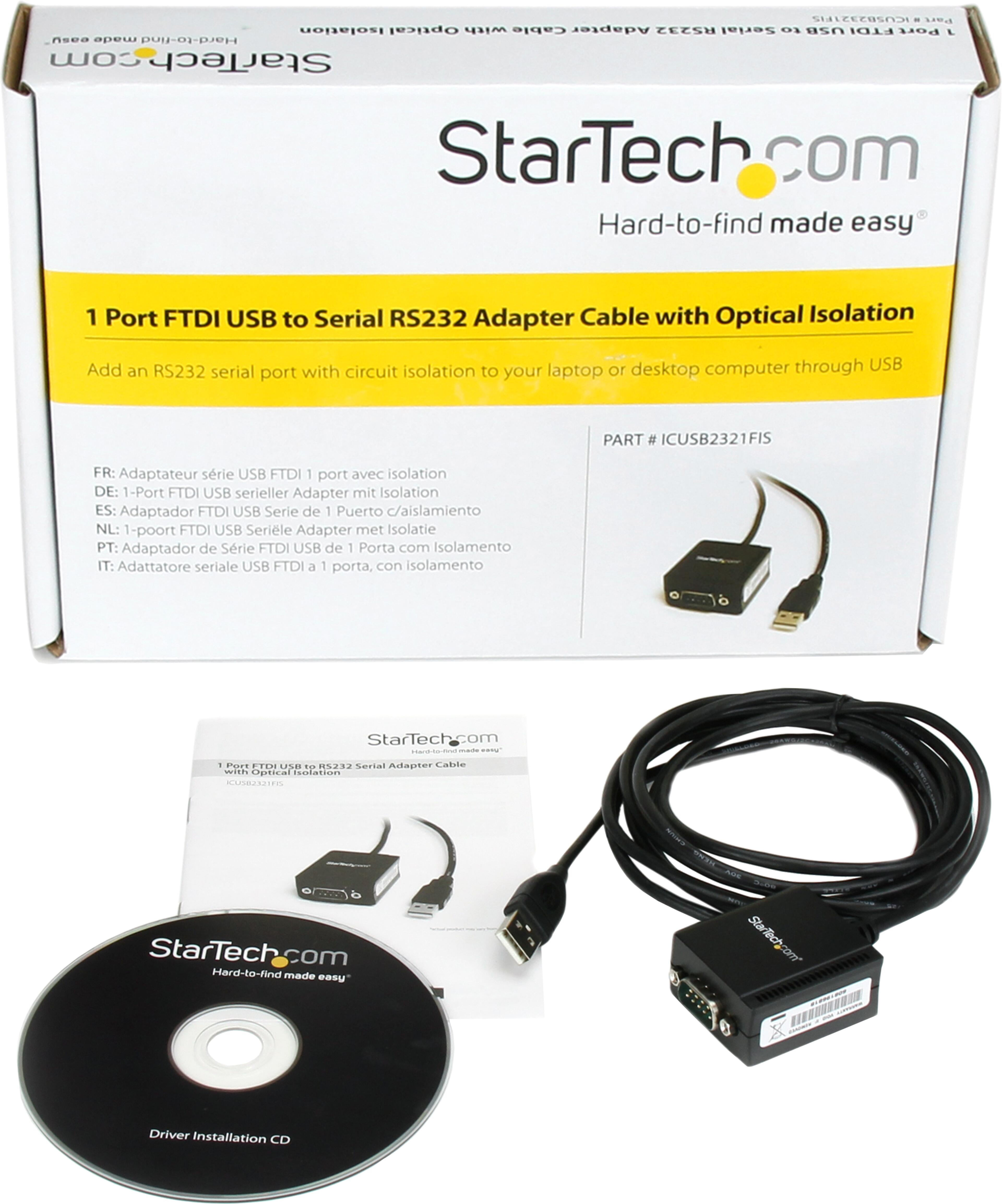 Adapter DB9St (RS232)-USB Typ A St 2,5 m