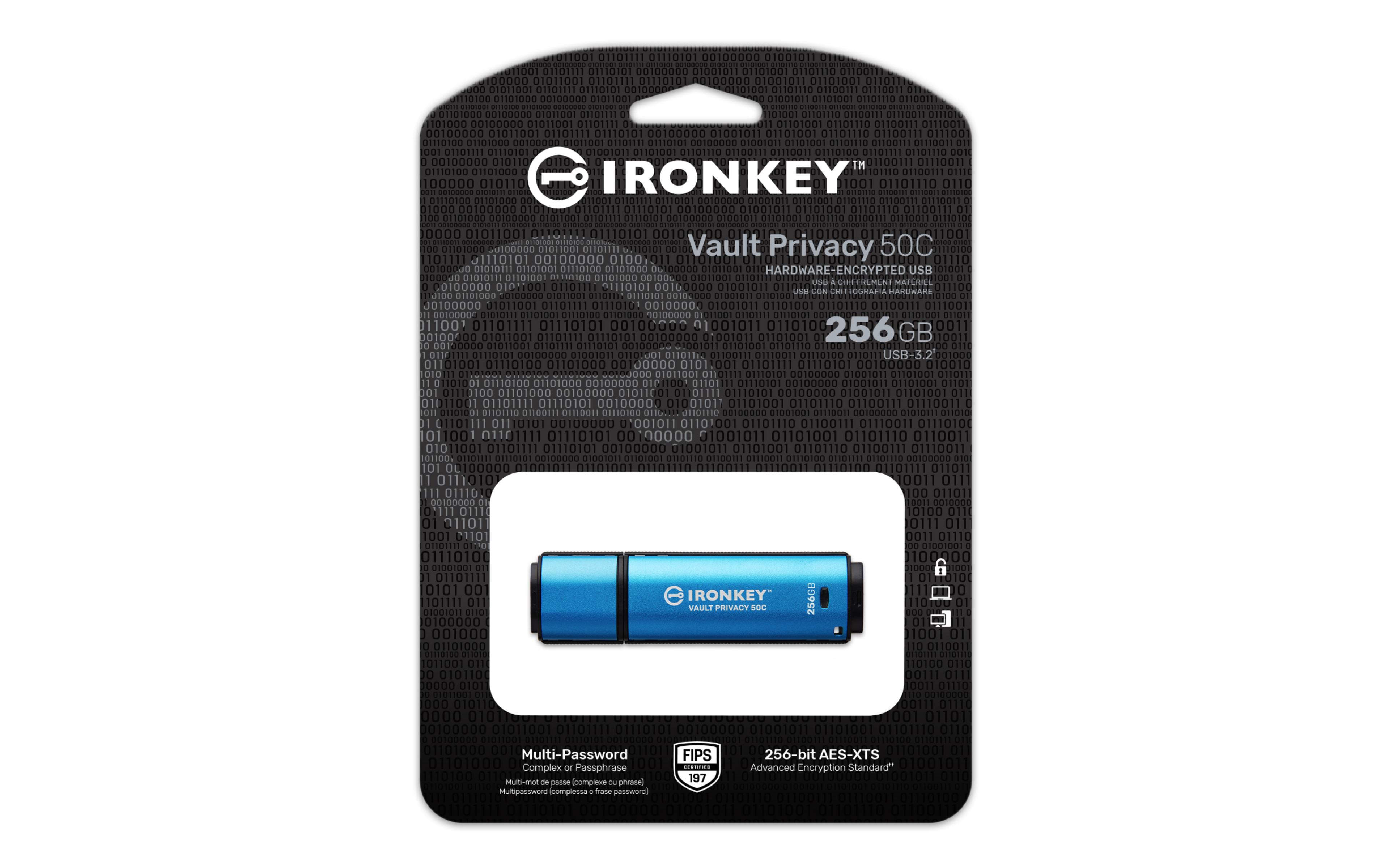 Kingston IronKey VP50C 256GB USB-C Stick