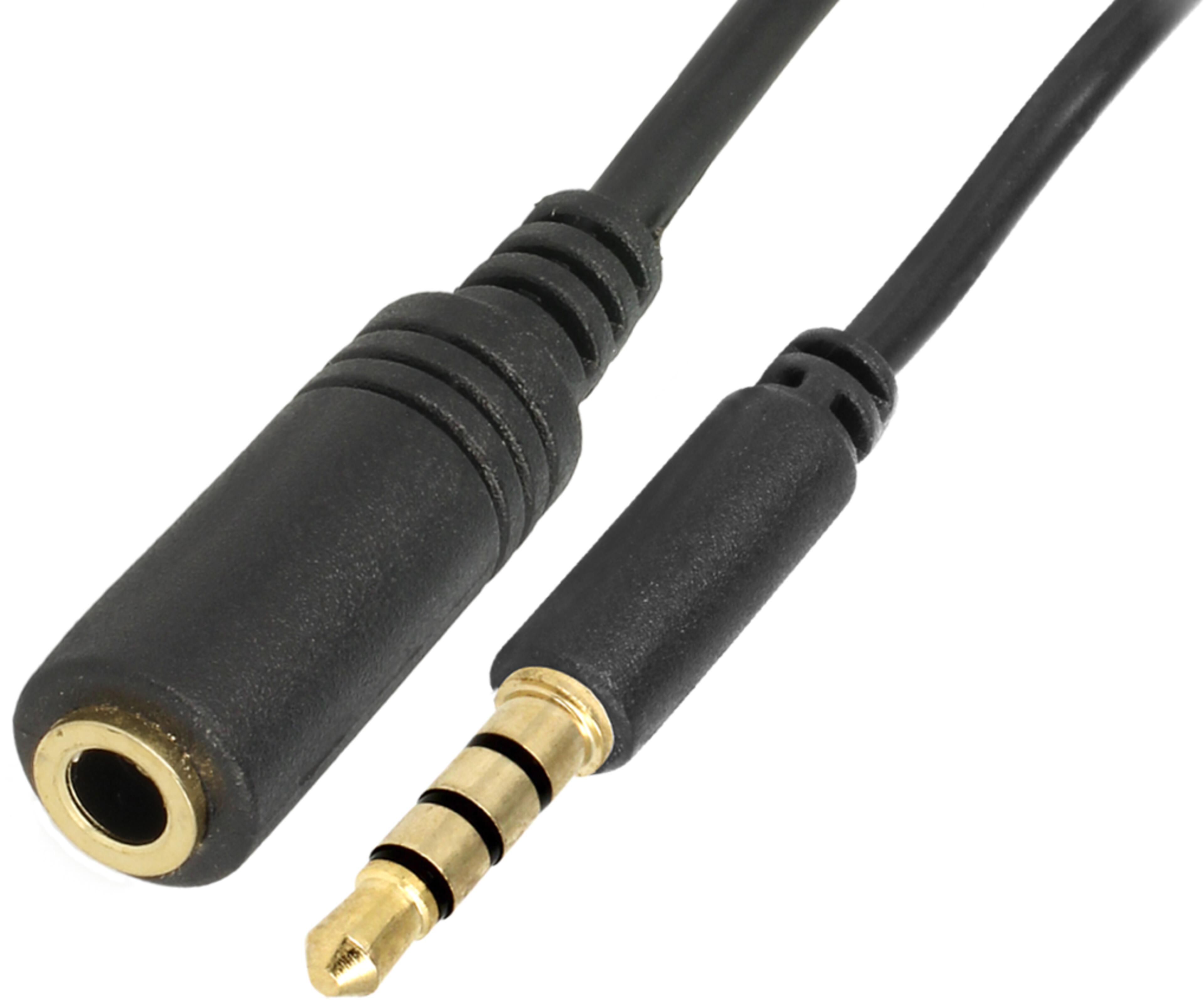 Kabel KlinkenSt-KlinkenBu 3,5mm 2m 4pol.