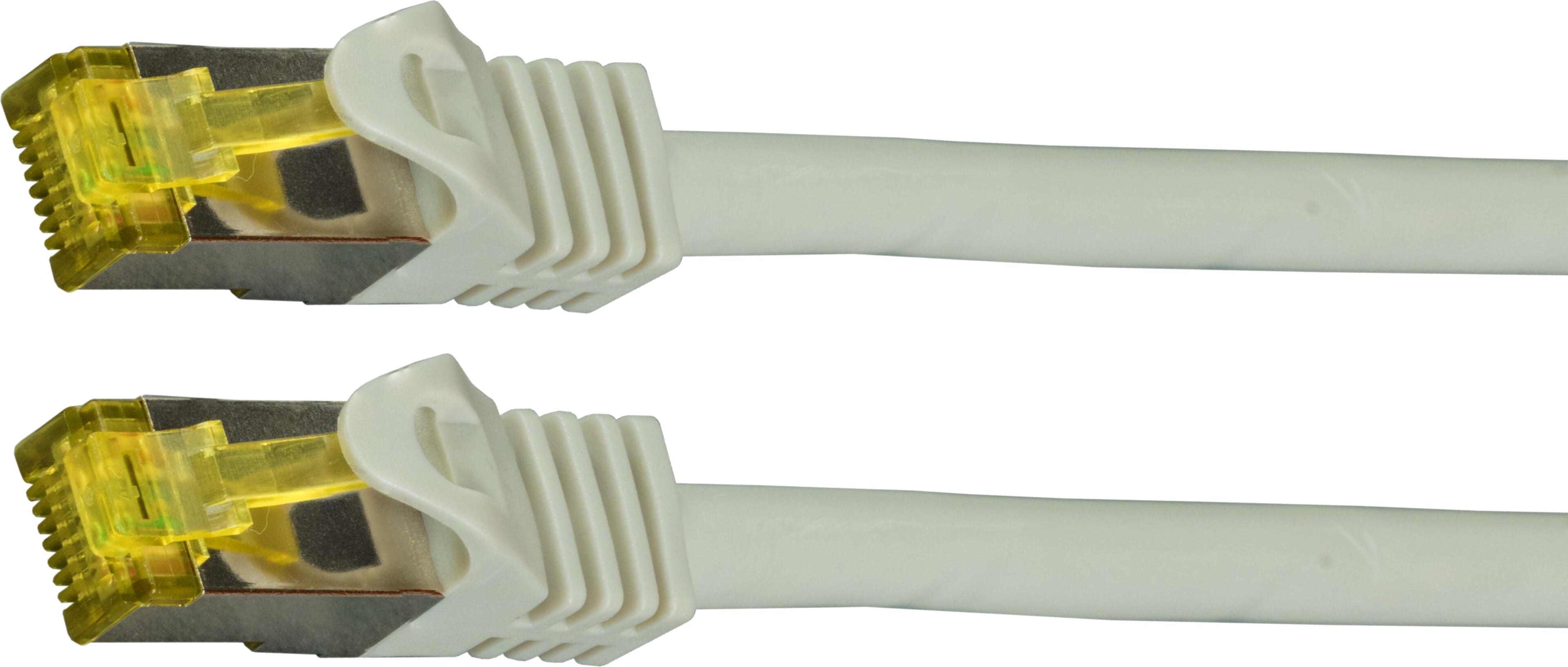Patchkabel RJ45 S/FTP Cat6a 10 m grau