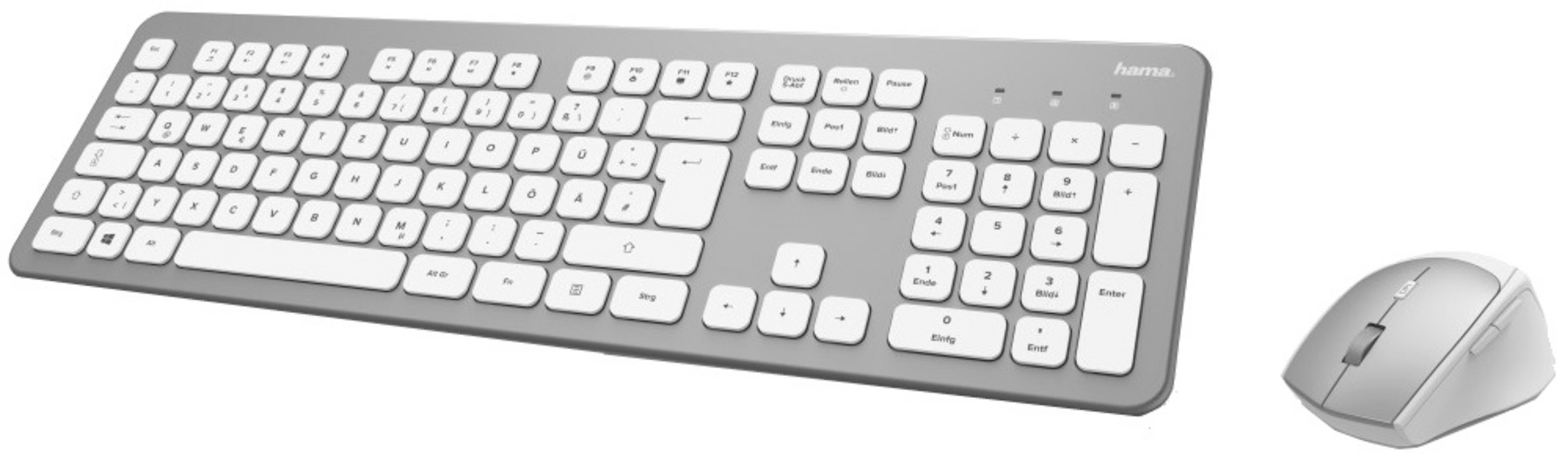 Hama KMW-700 Keyboard+Mouse Set Silver