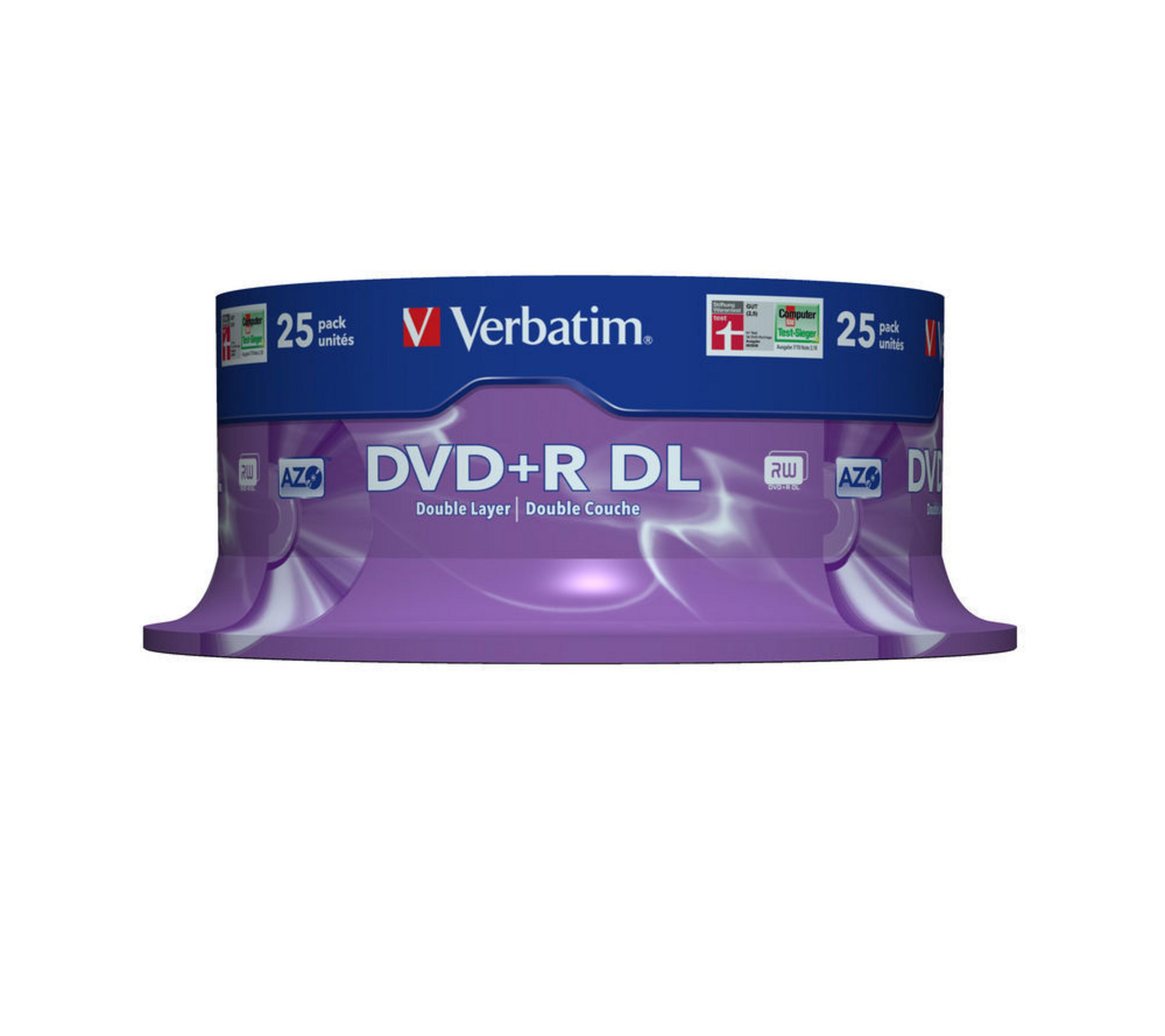 Verbatim DVD+R DL 8.5GB 8x SP 25-pack