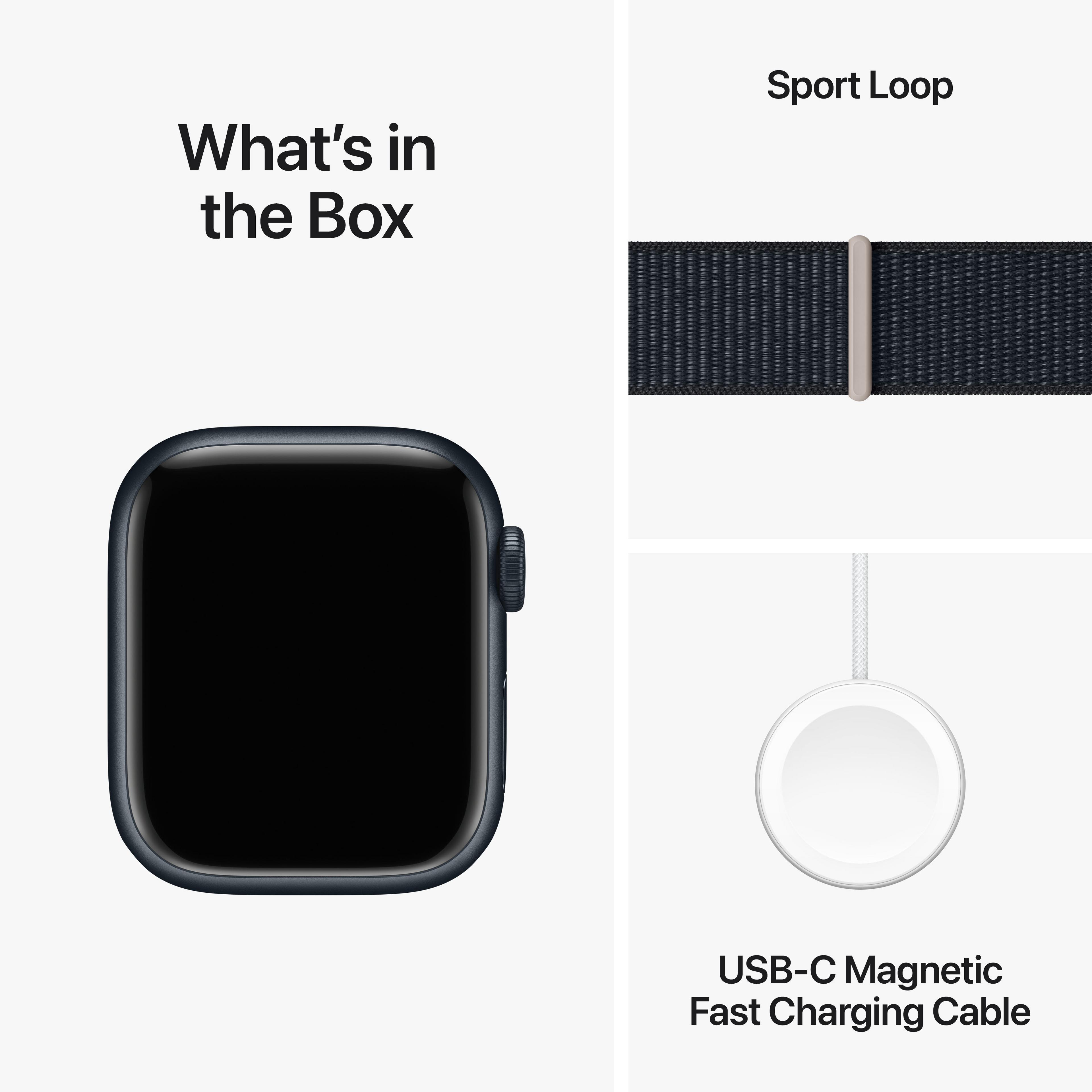 Apple Watch S9 GPS 45mm alu meia-noite