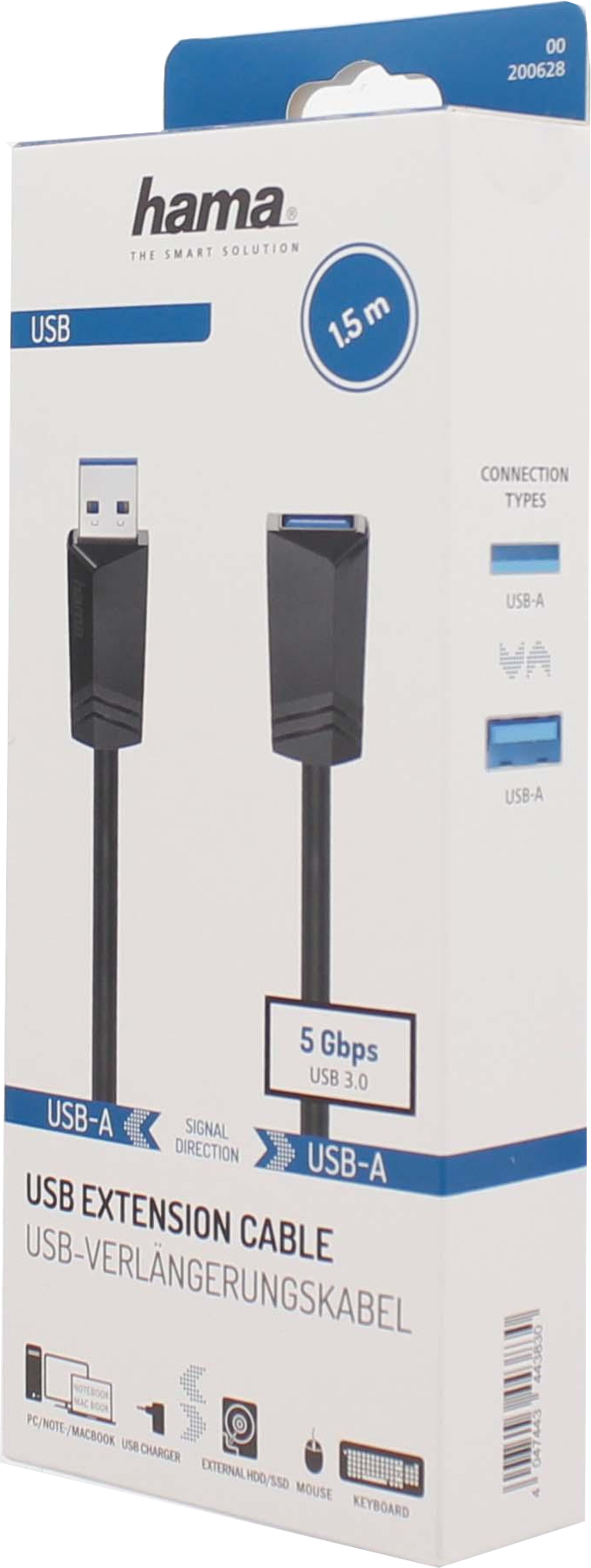 Hama USB-A Extension 1.5m