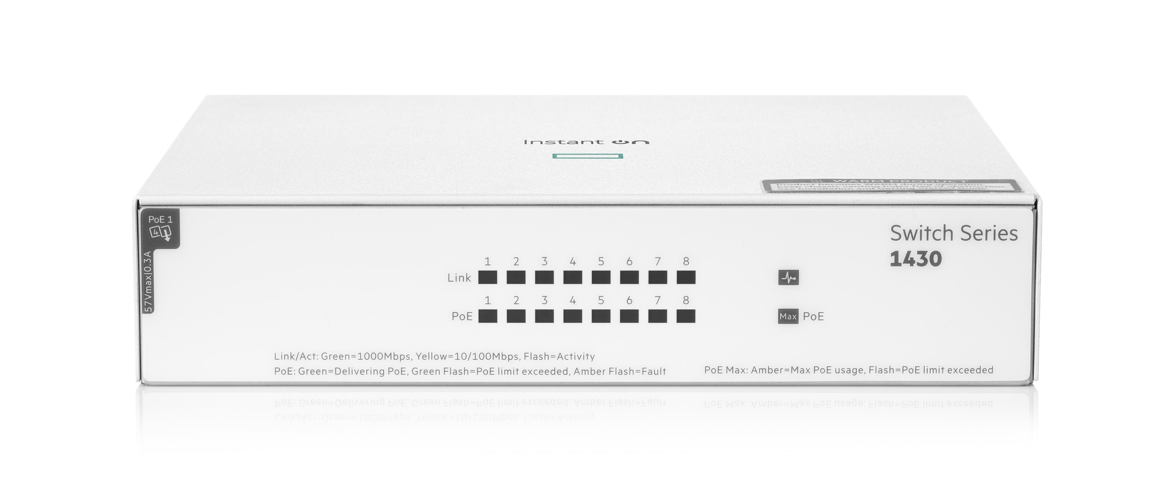 HPE NW Instant On 1430 8G PoE Switch