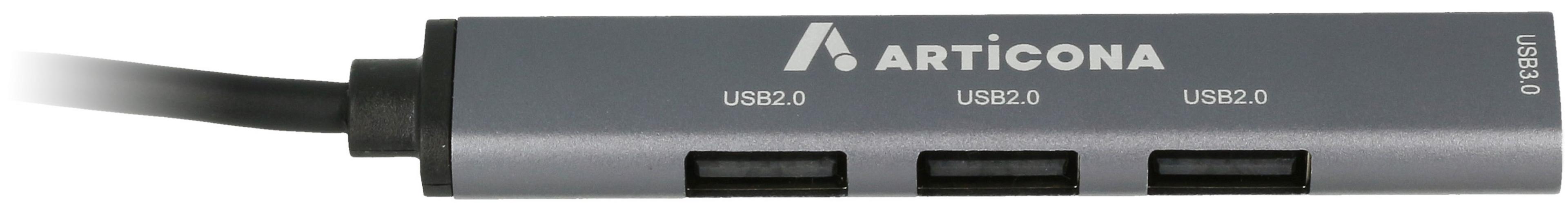 ARTICONA USB-C 2.0 + 3.0 4-portos hub