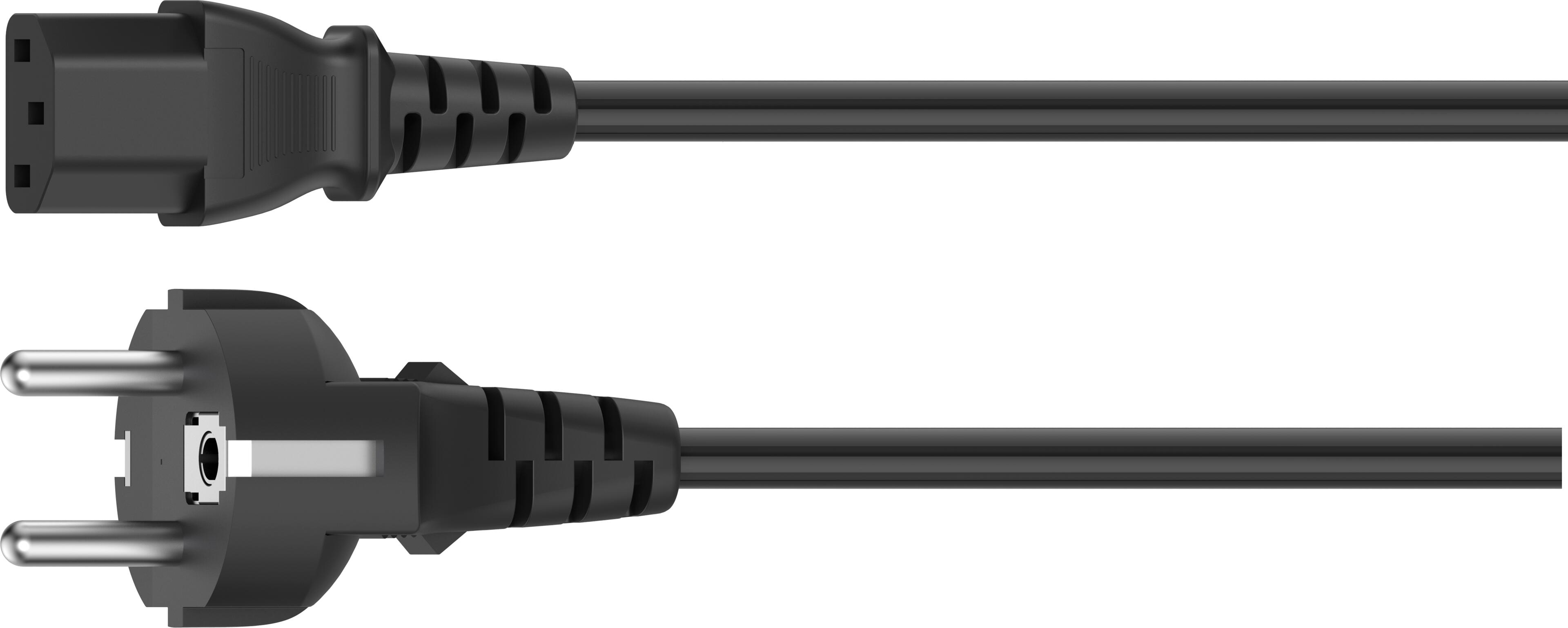 Câble alim courant m. - C13 2,5 m noir