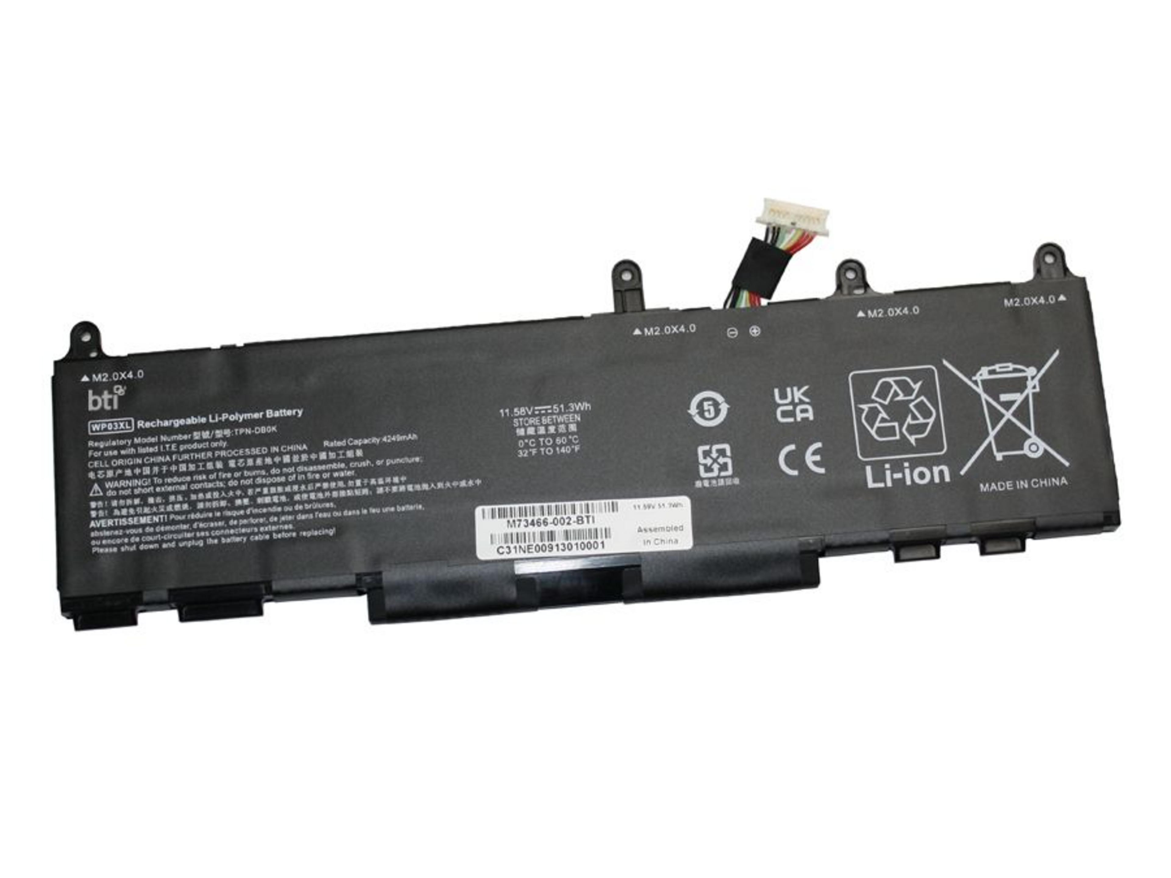 BTI 3 Zellen HP 4.430 mAh Akku