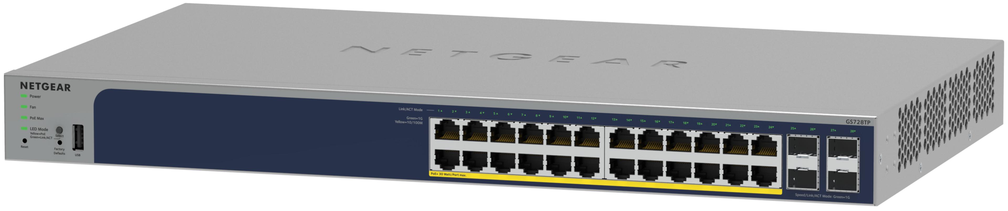 NETGEAR GS728TPv3 PoE+ Smart Switch