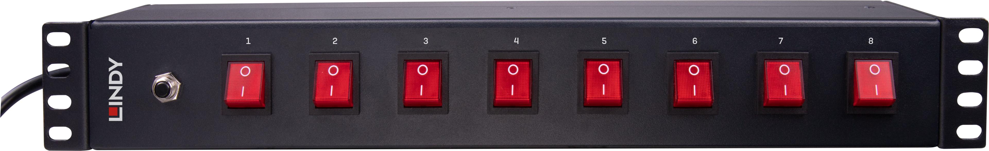 Power Strip 8-way 2m Black