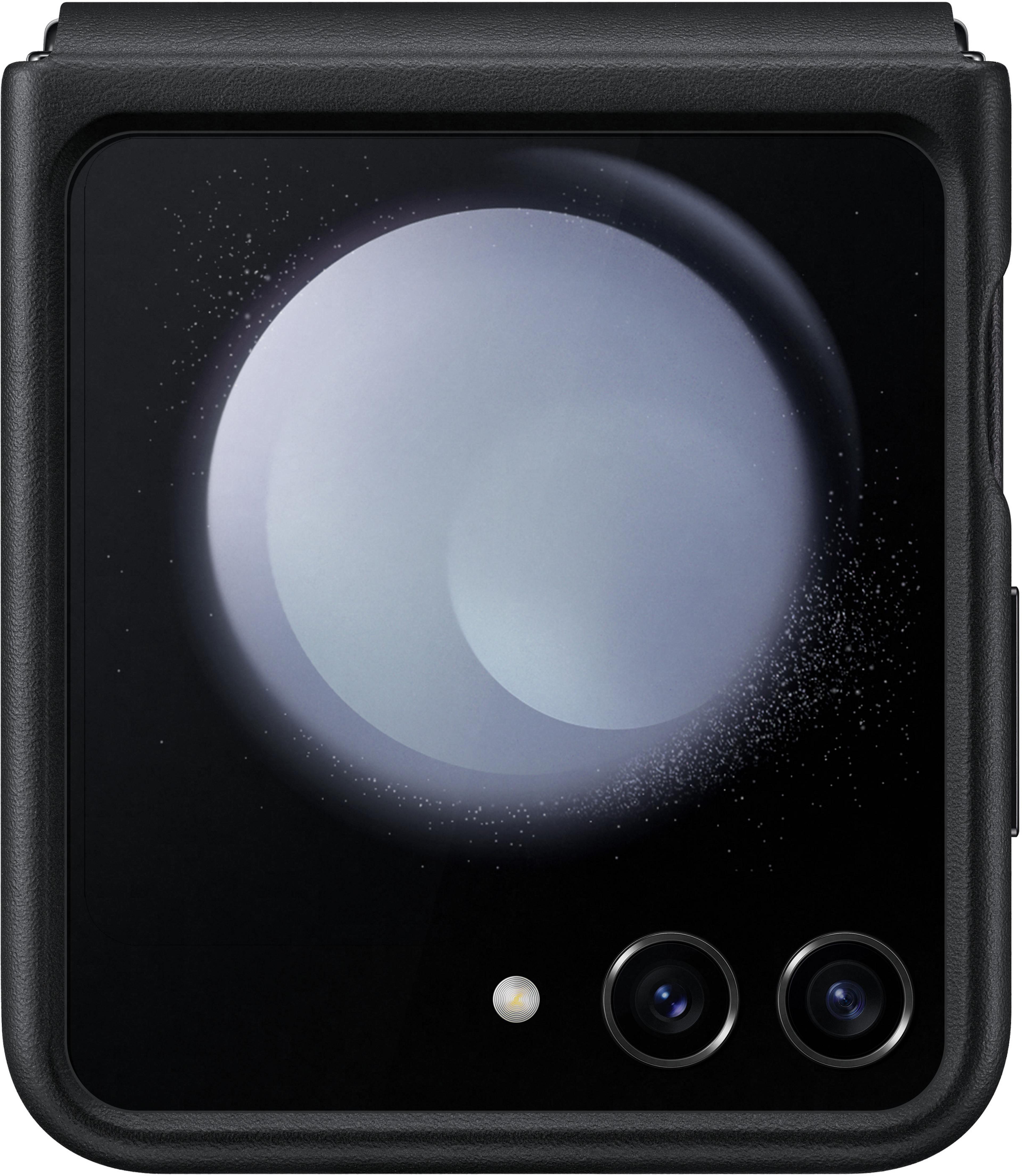 Samsung Z Flip5 Flap Leder Case schwarz