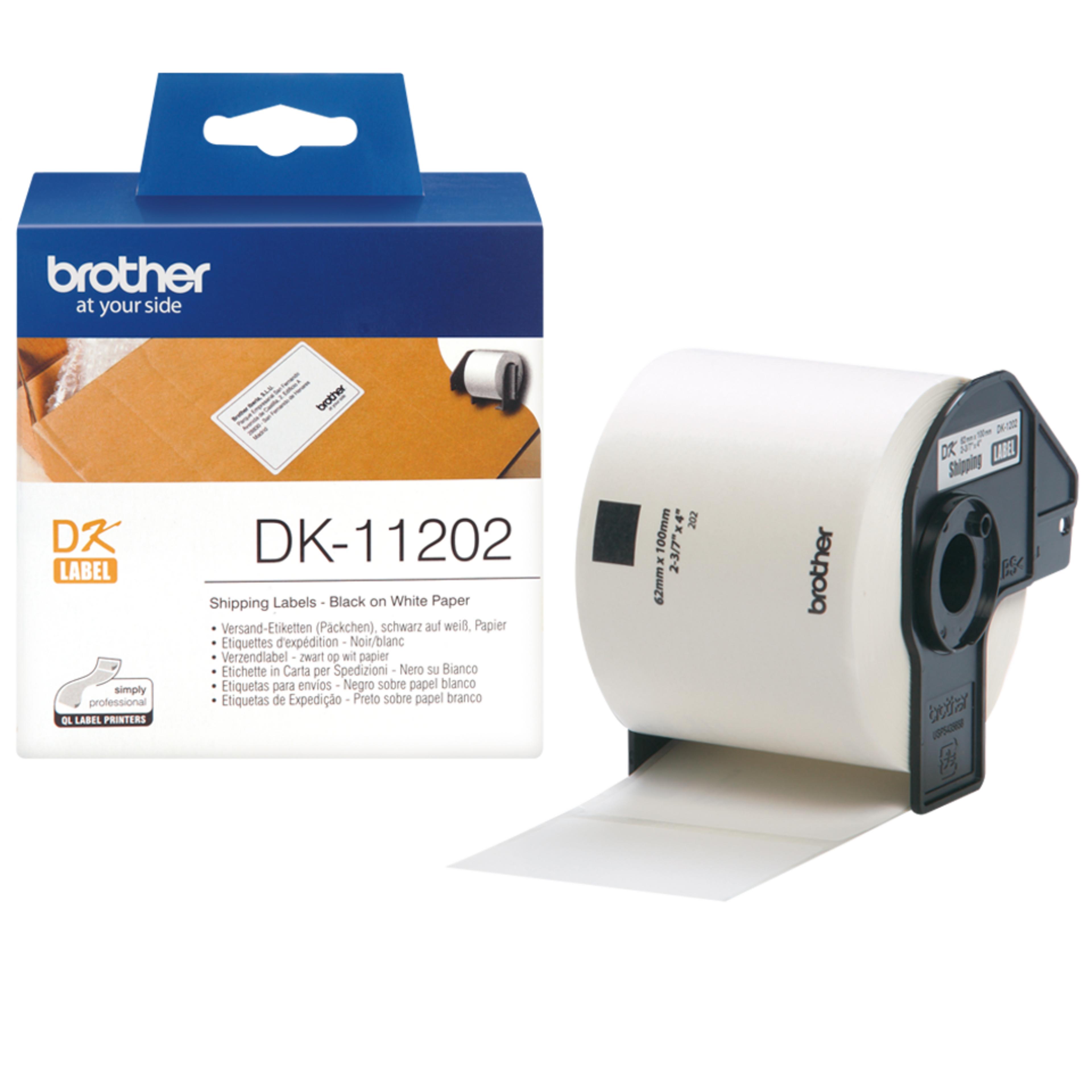 Brother 62x100mm Versand-Etiketten weiß