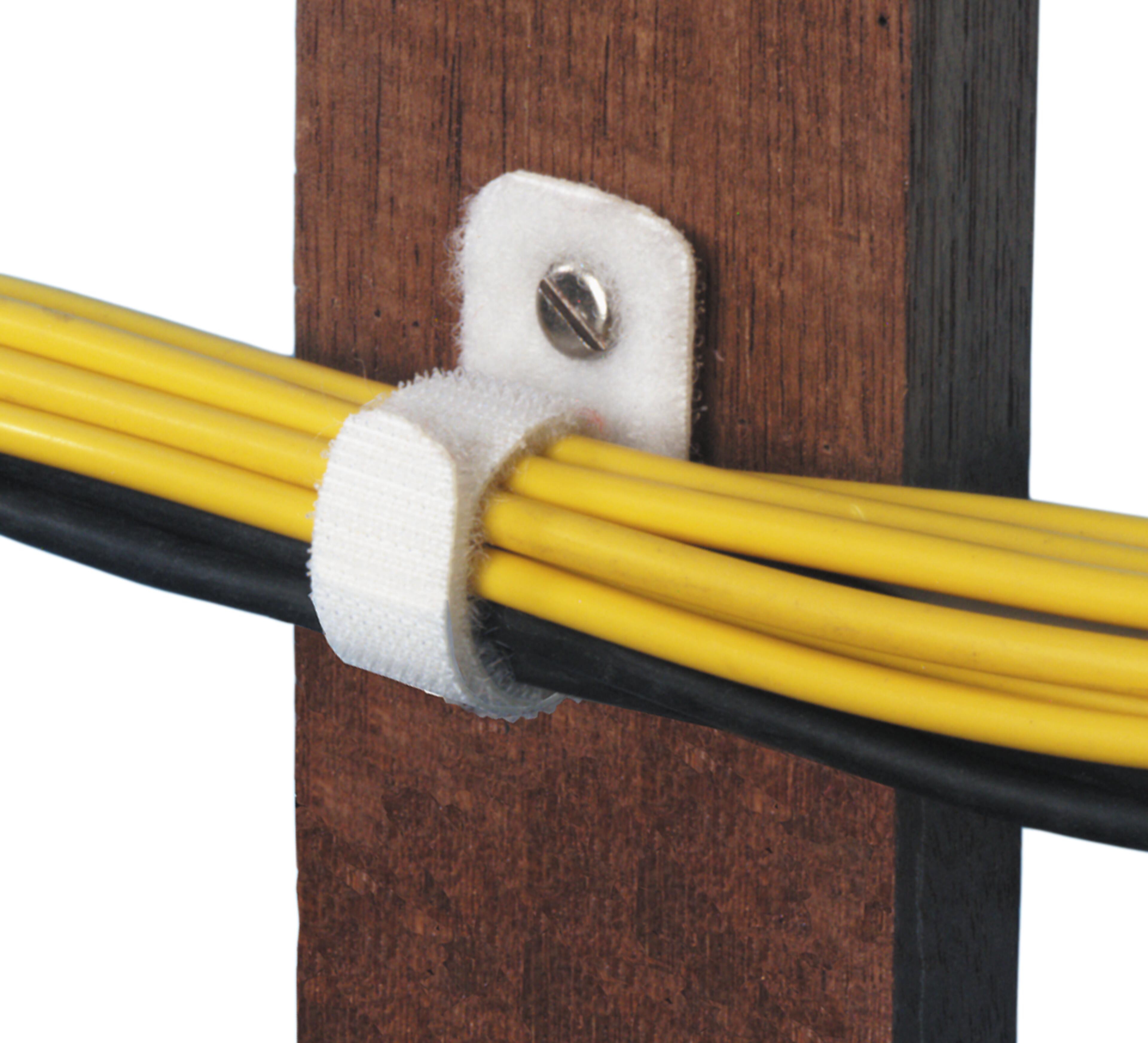 Hook-and-Loop Cable Ties 250x12mm Wh 10x