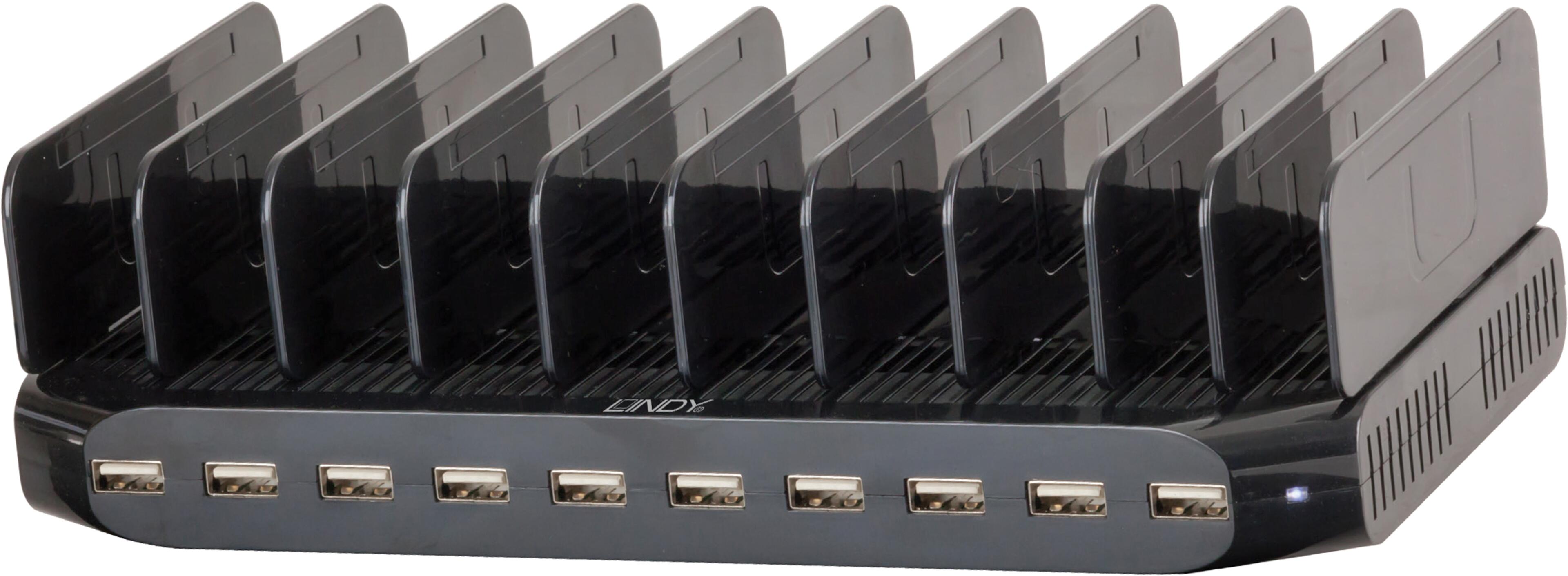 LINDY USB-Ladestation 10Port schwarz