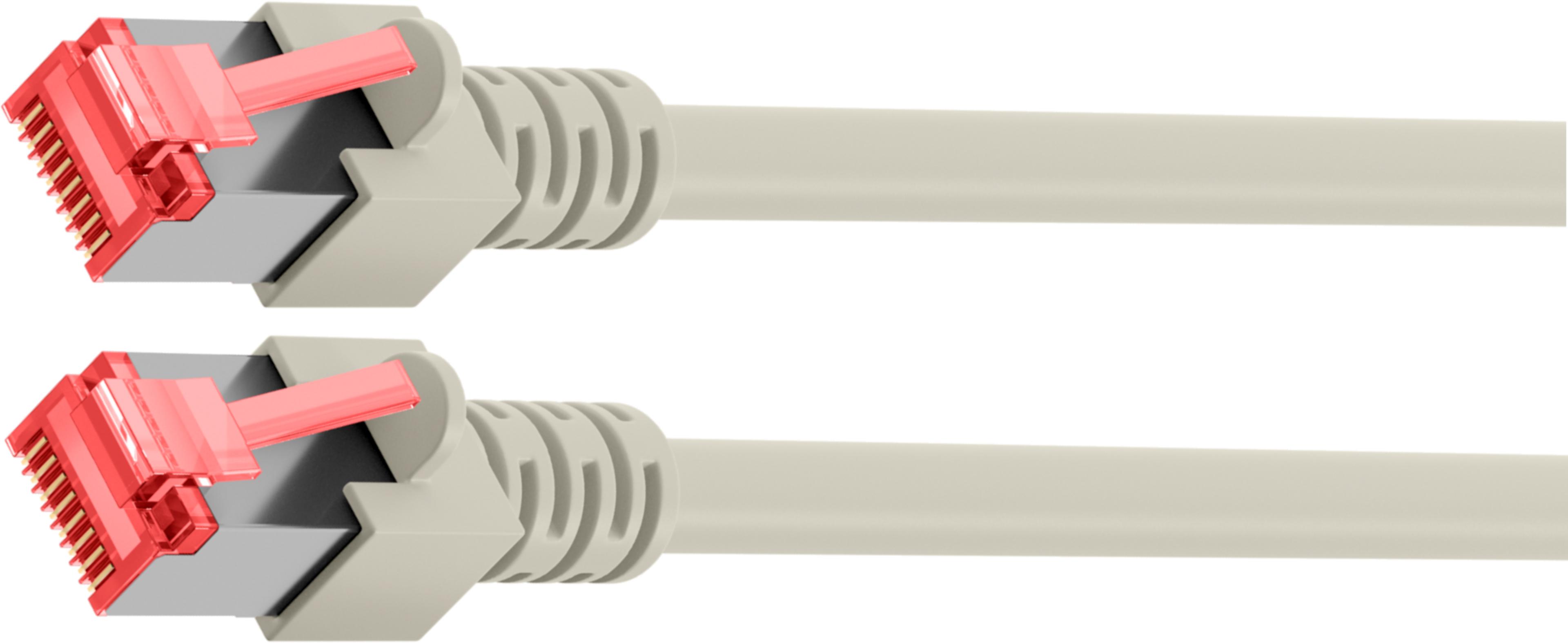 Kabel RJ45 S/FTP Cat6 10m, szar