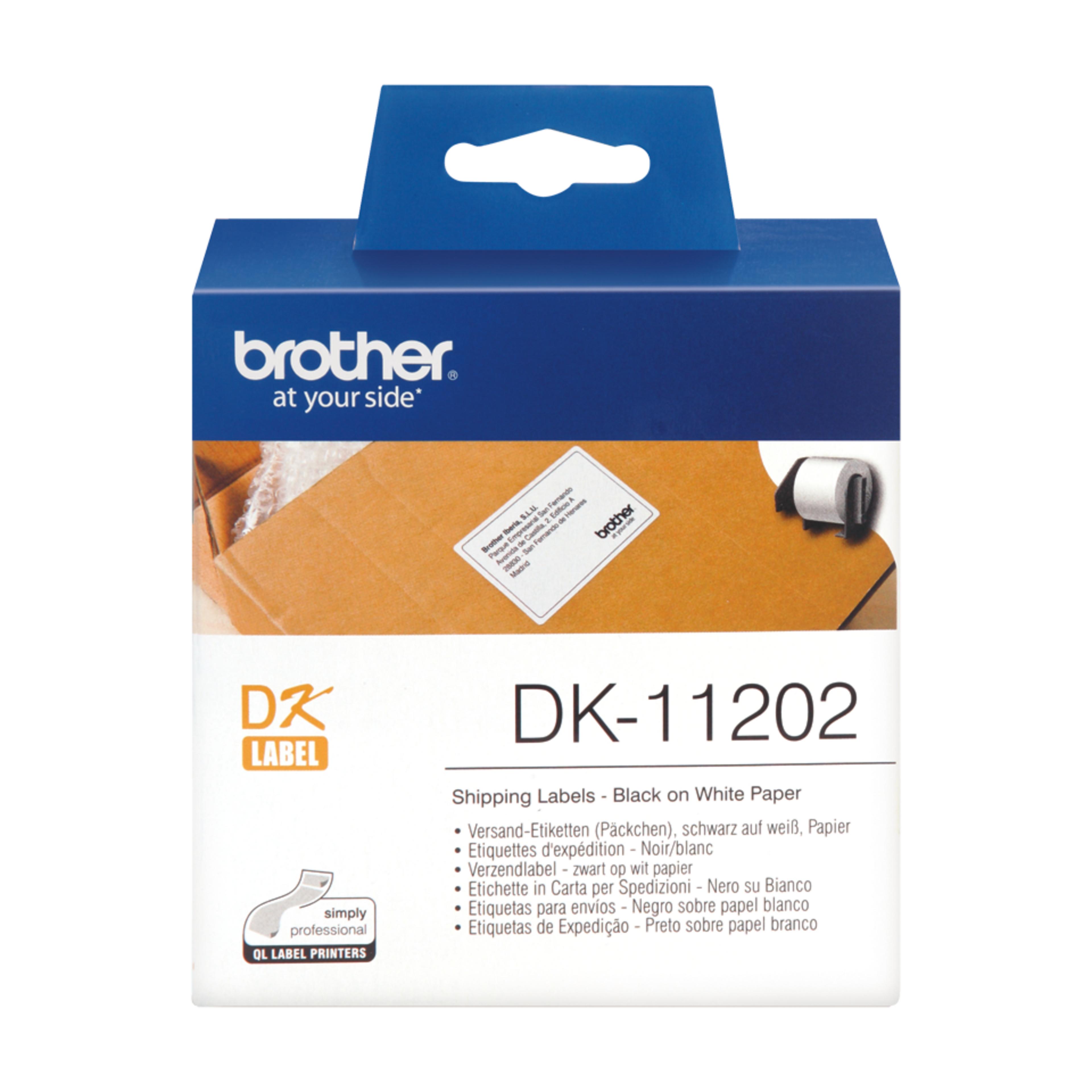 Brother 62x100mm Versand-Etiketten weiß