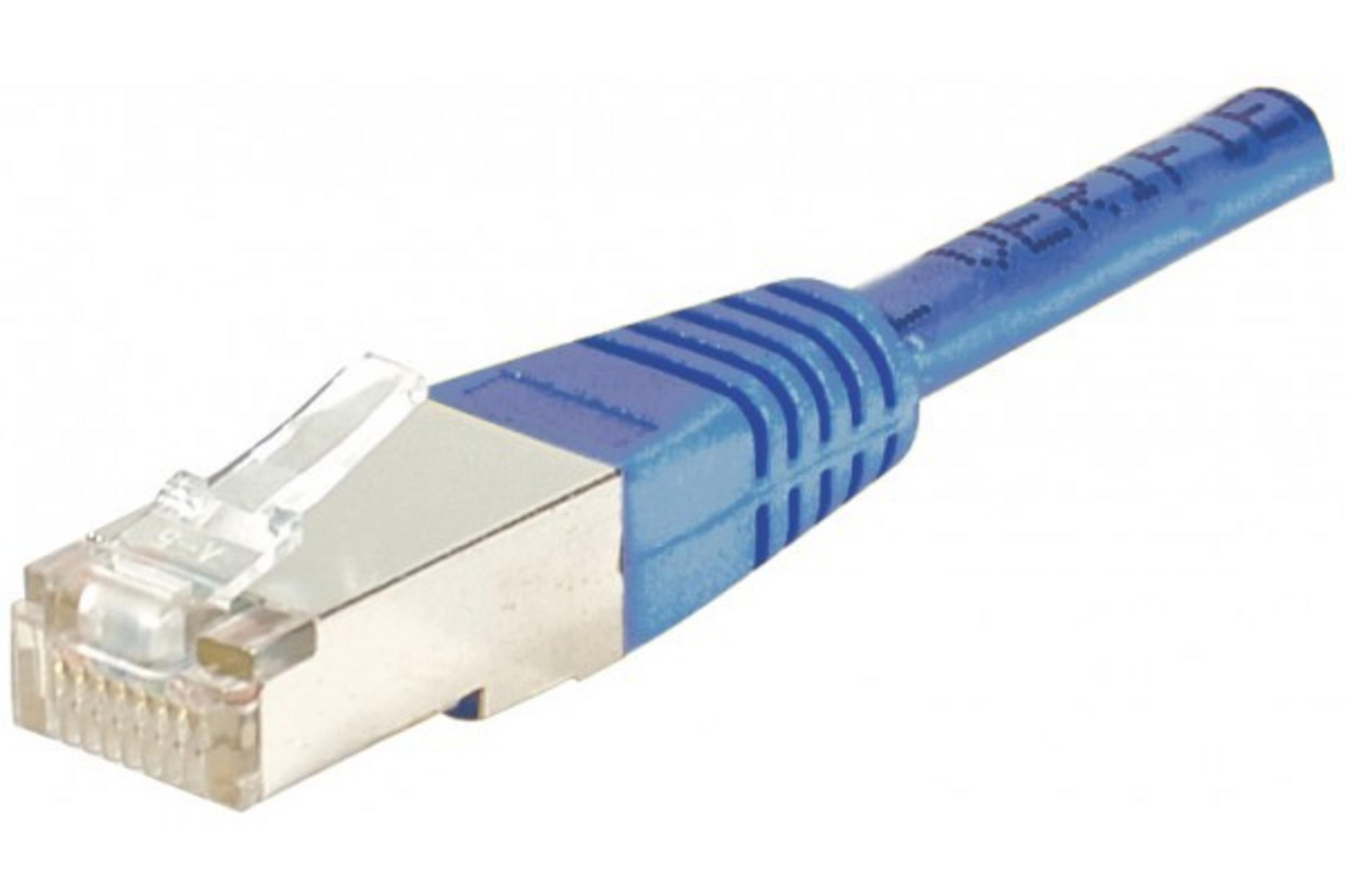 Câble RJ45 F/UTP Cat5e bleu 0,15m