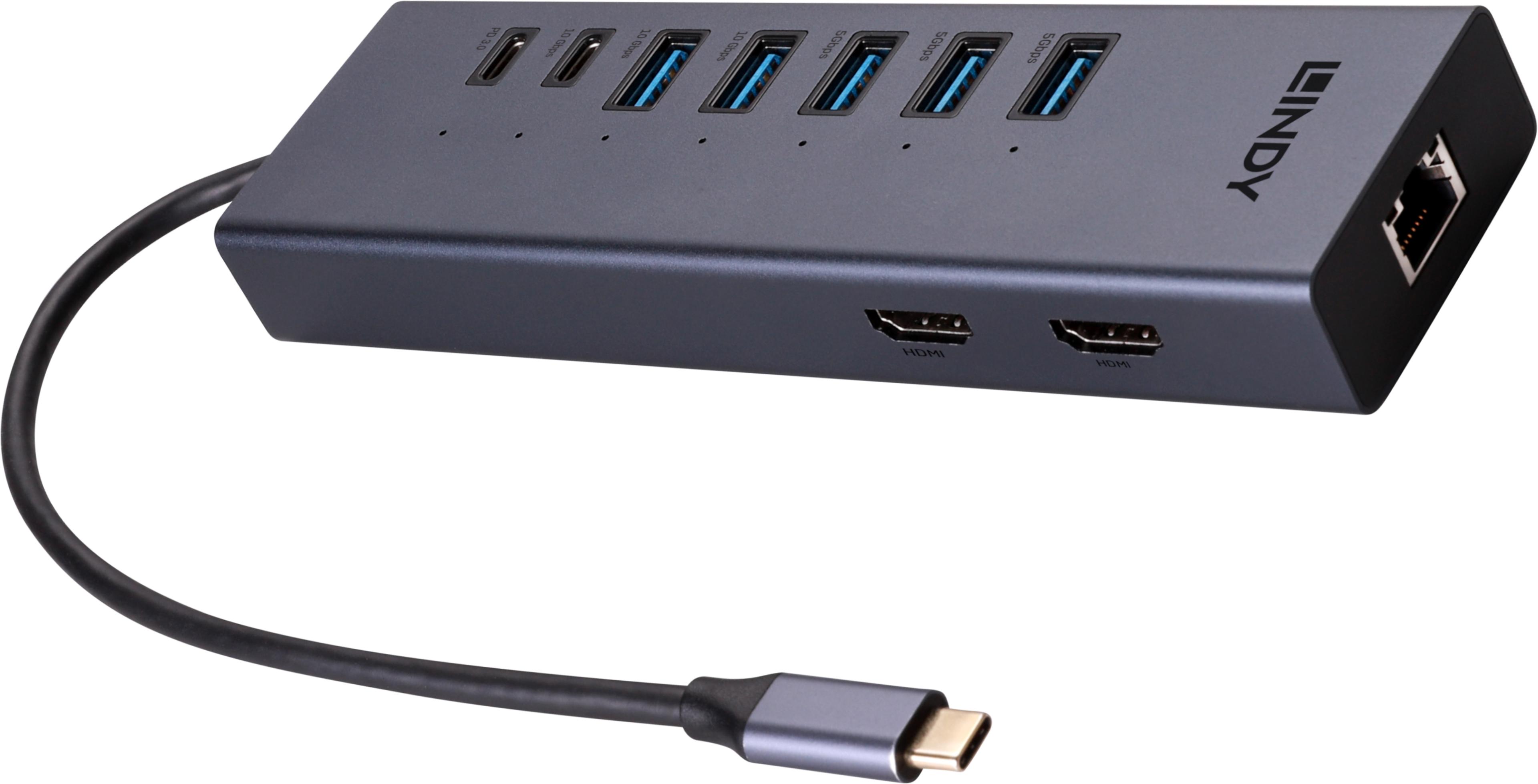 LINDY DST-Mini Duo USB-C - 2xHDMI Dock