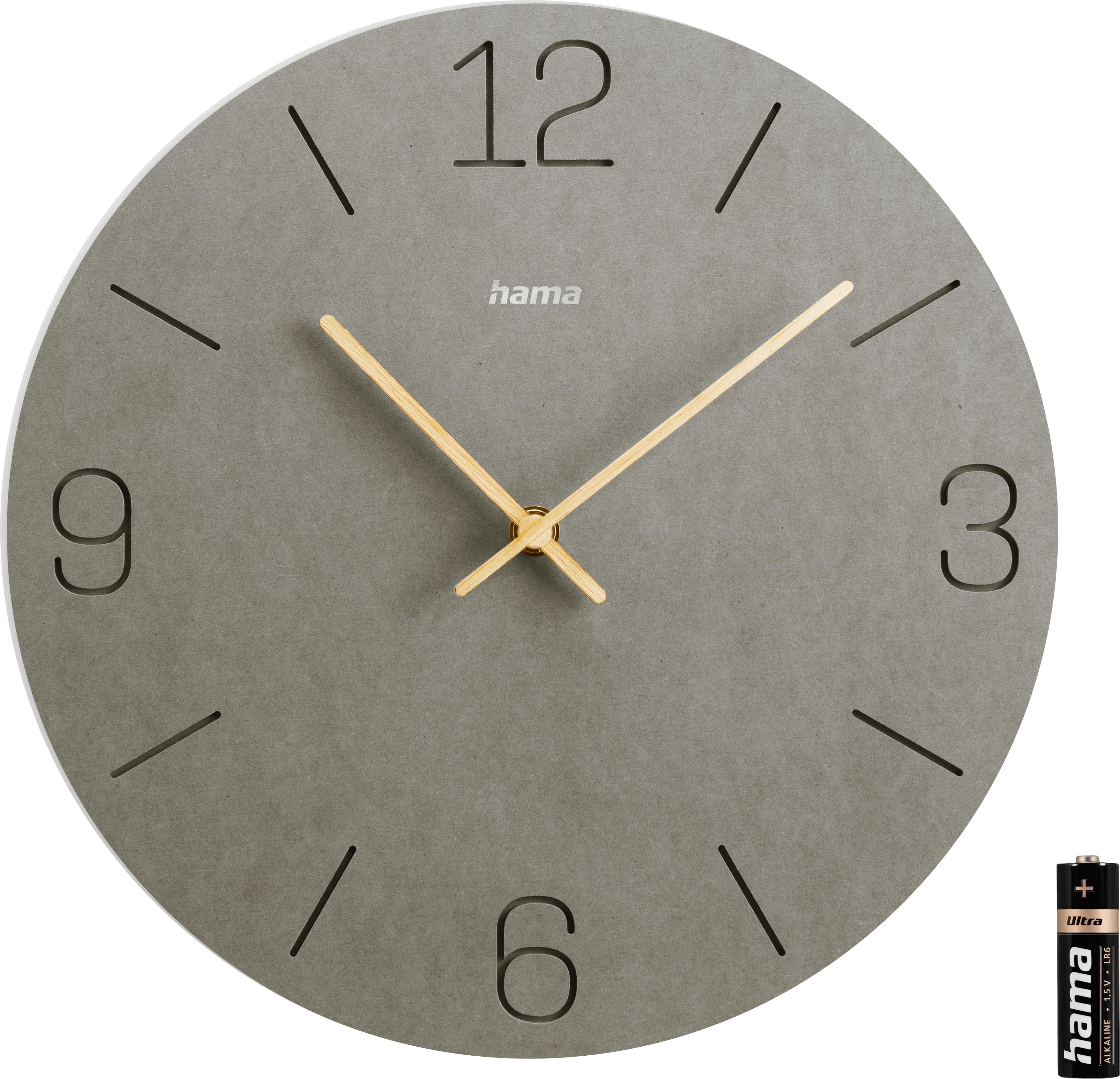 Horloge mural Hama Crète, gris