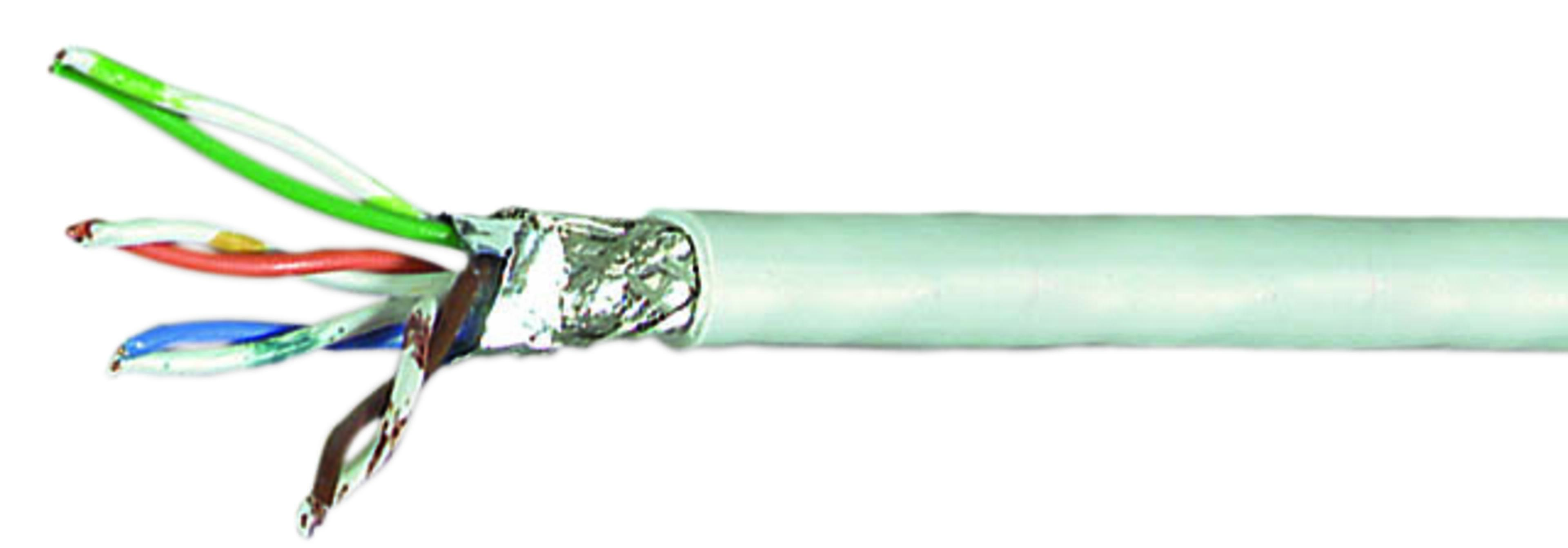 Câble données Cat5e flex S/FTP 100m gris