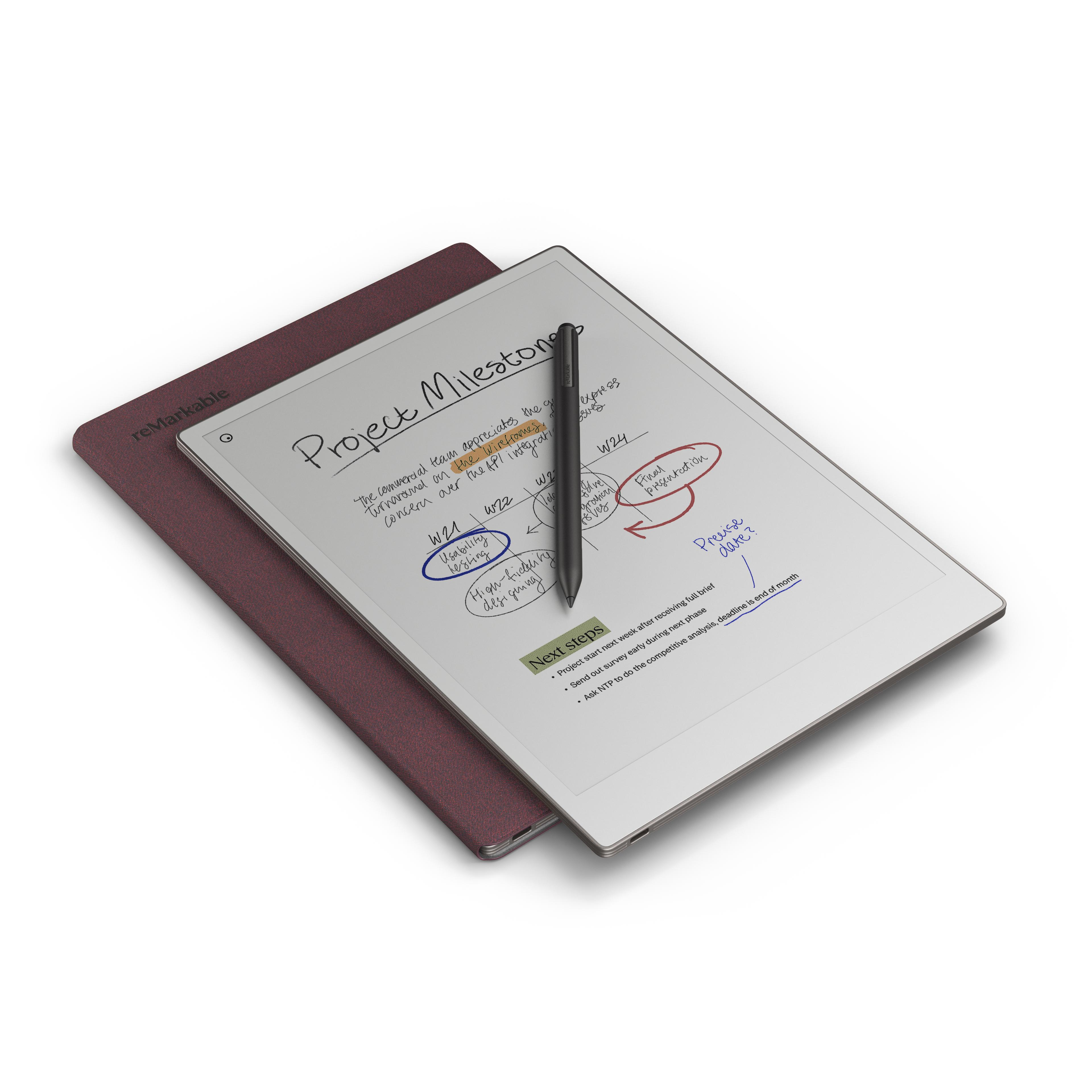 reMarkable Pro Book Folio Weave Burgundy