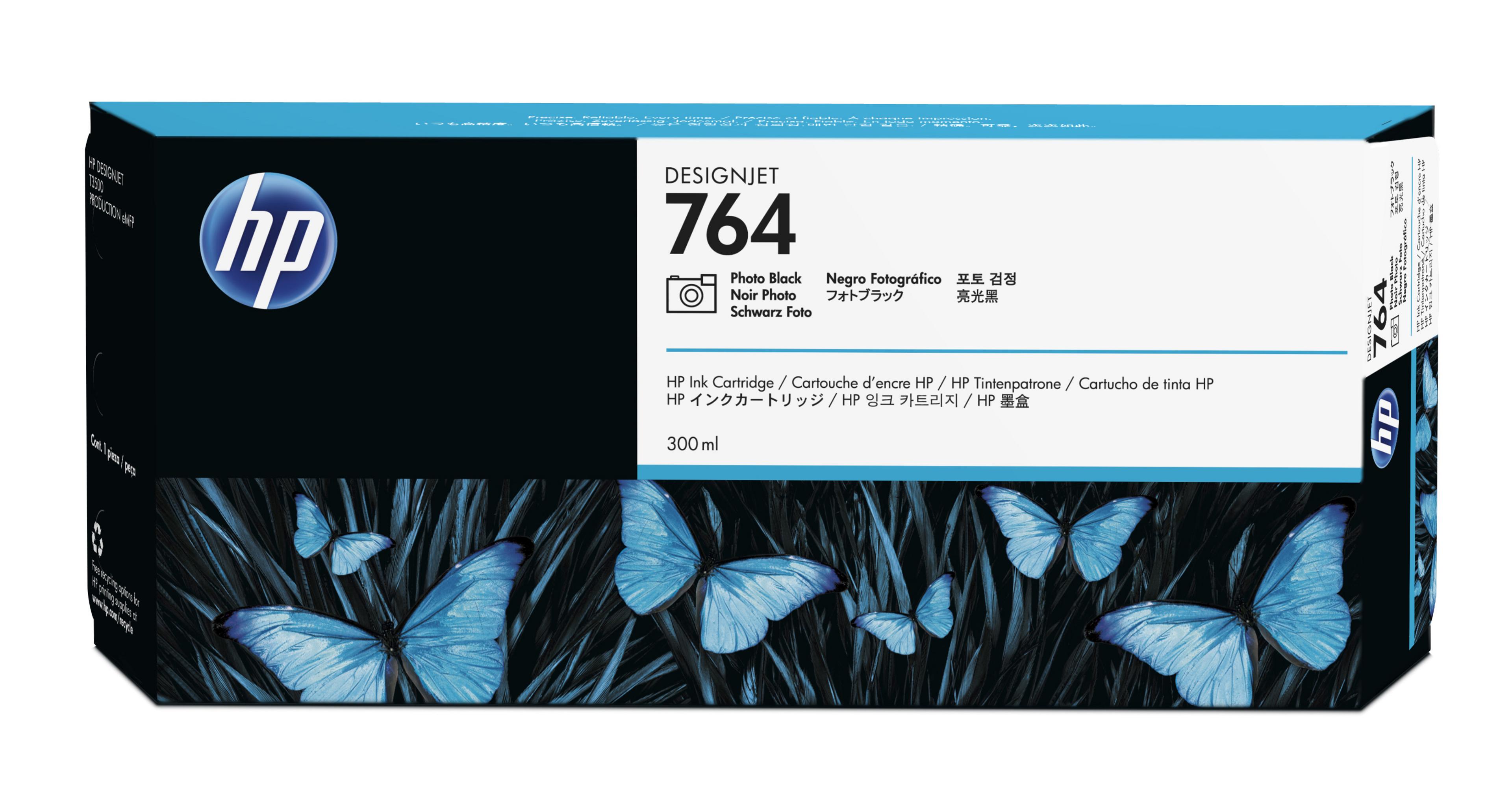HP 764 Ink 300ml Photo Black