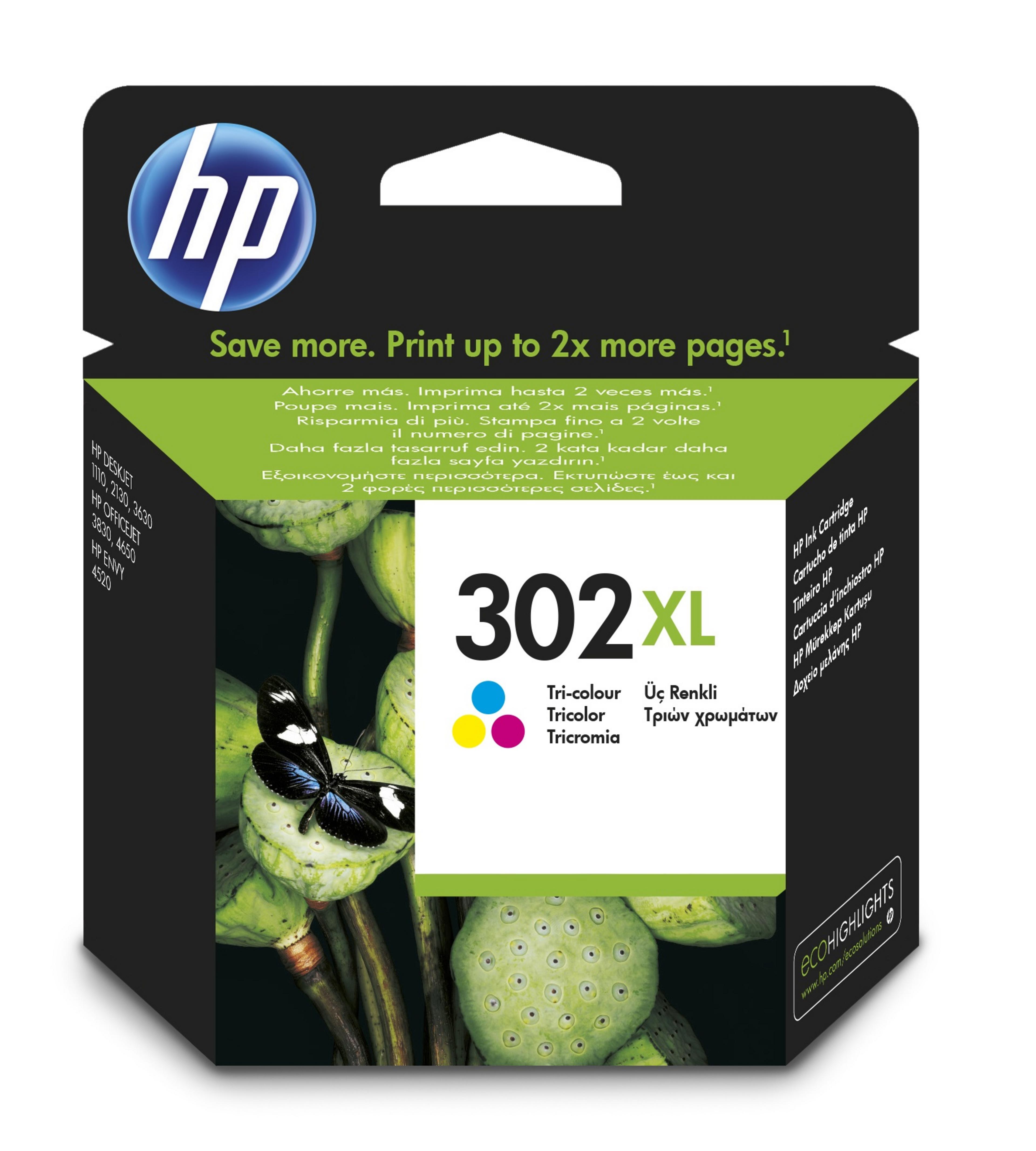 Tinta HP 302XL, tricolor