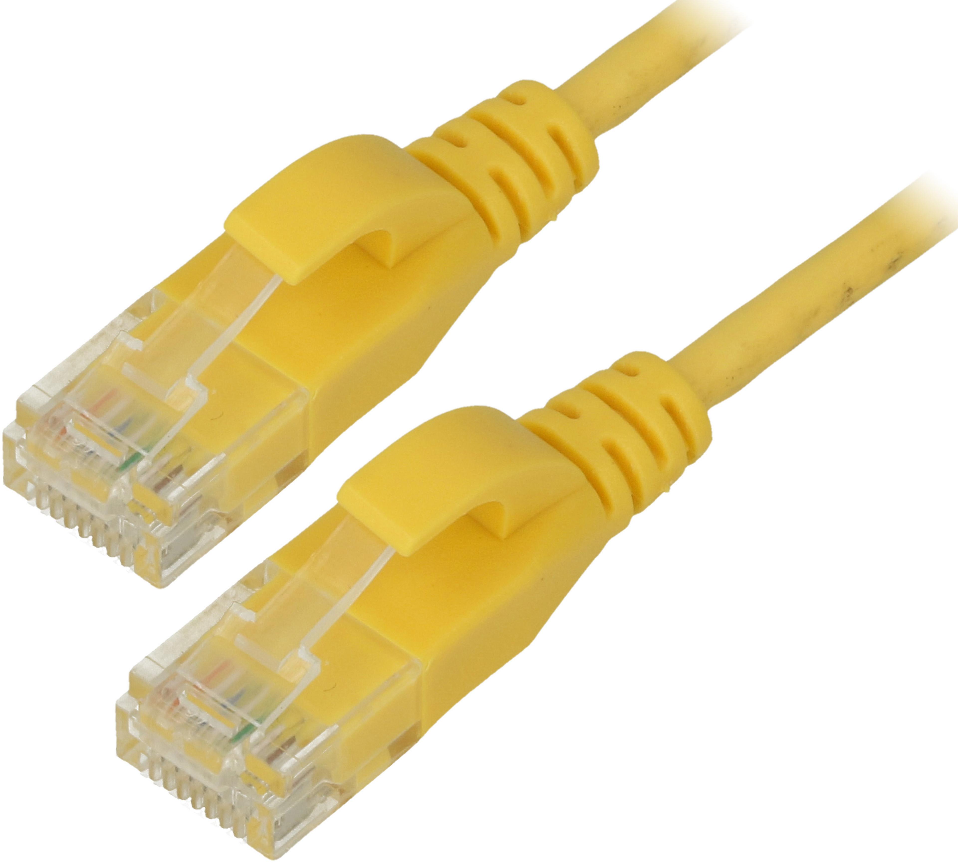 Patchkabel RJ45 U/UTP Cat6a 15 m gelb